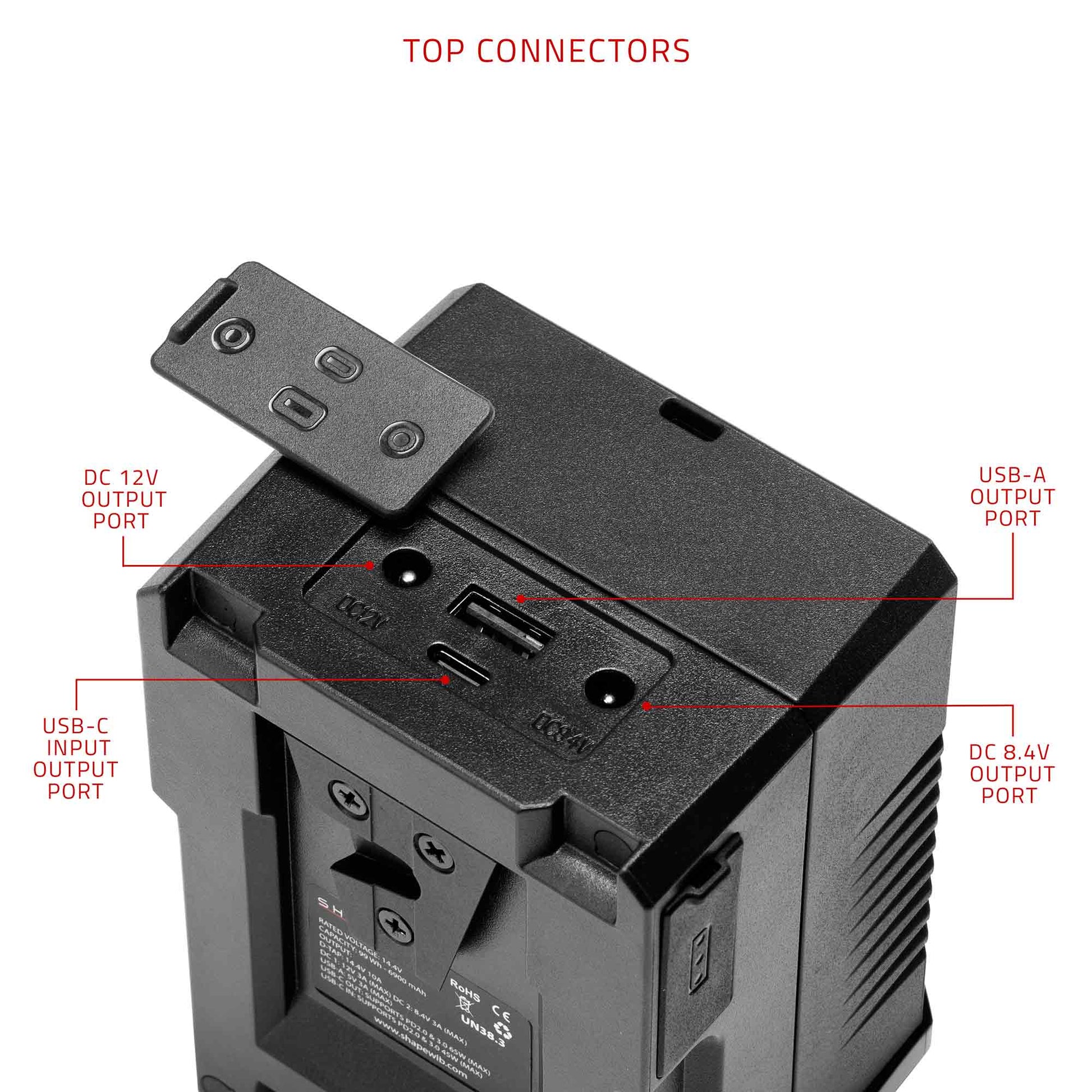 SHAPE Mini 99Wh V-Mount battery USB-C Input/Output Battery SHAPE wlb   