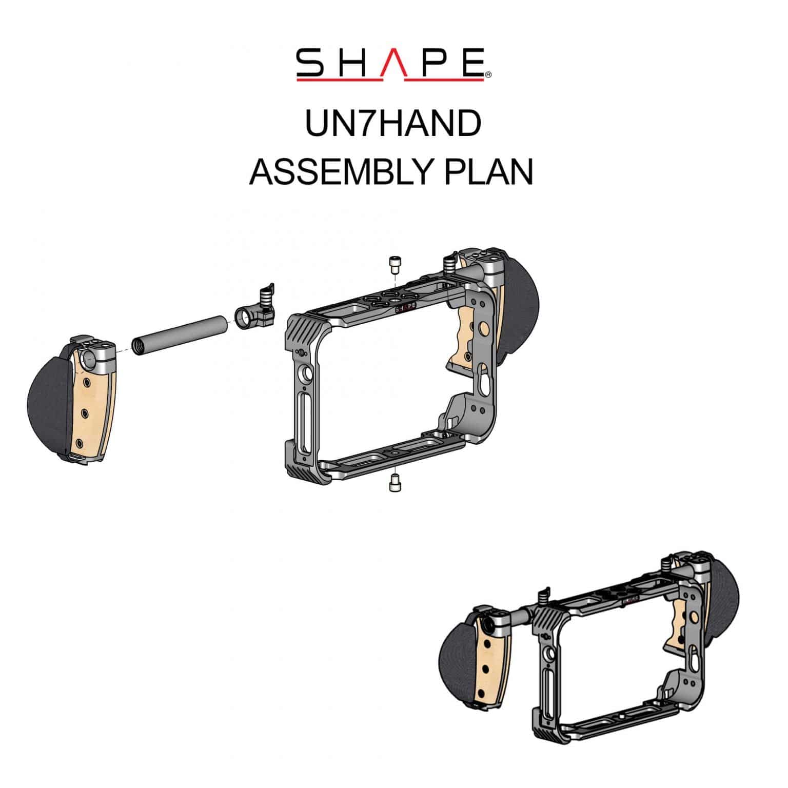 SHAPE Monitor Cage with Handle for Atomos Shogun 7 Monitor Cage SHAPE wlb   