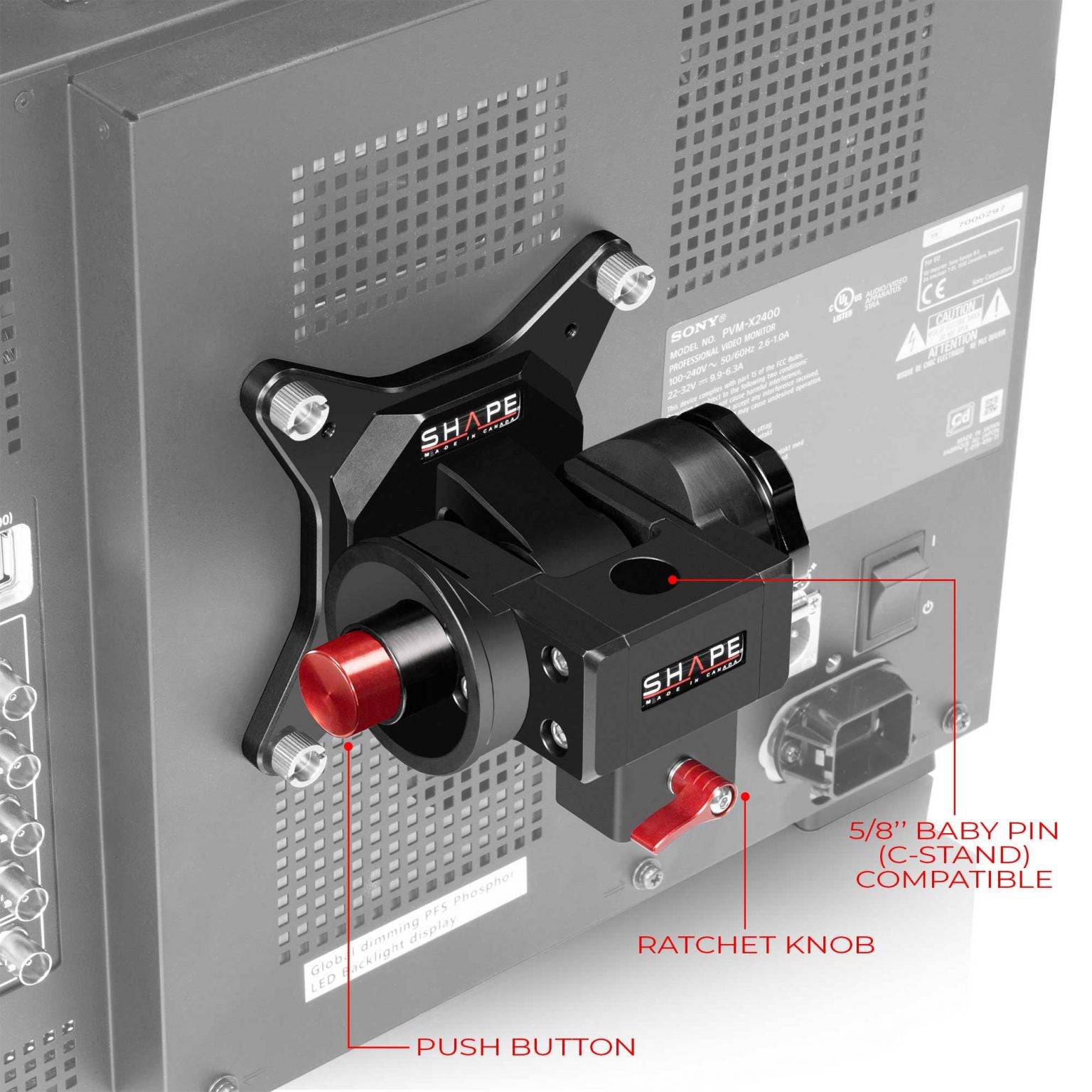 SHAPE Monitor Support Mount Vesa with Push Button Monitor Accessory SHAPE wlb   