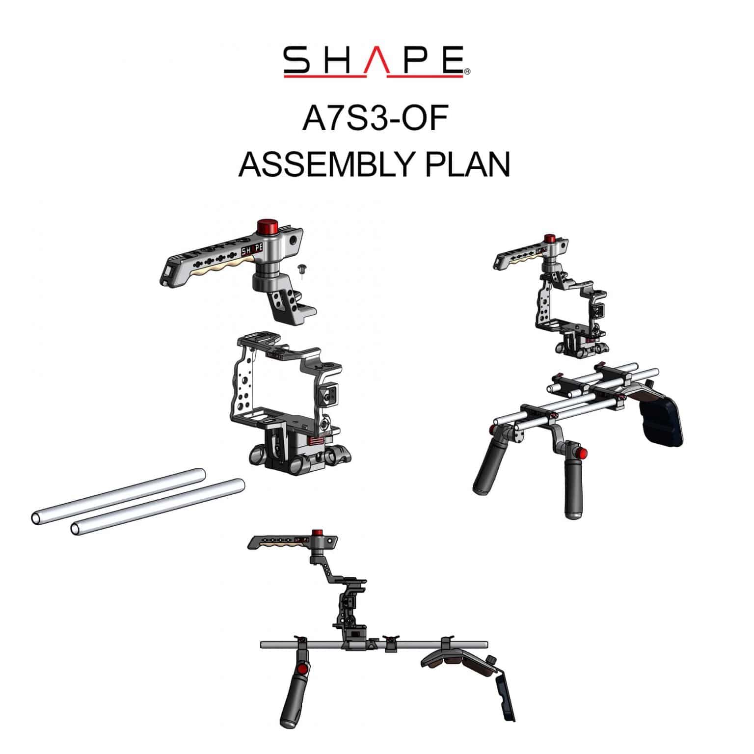 SHAPE Offset Shoulder Mount for Sony A7S III/A7 IV/A7R V Shoulder Mount SHAPE wlb   