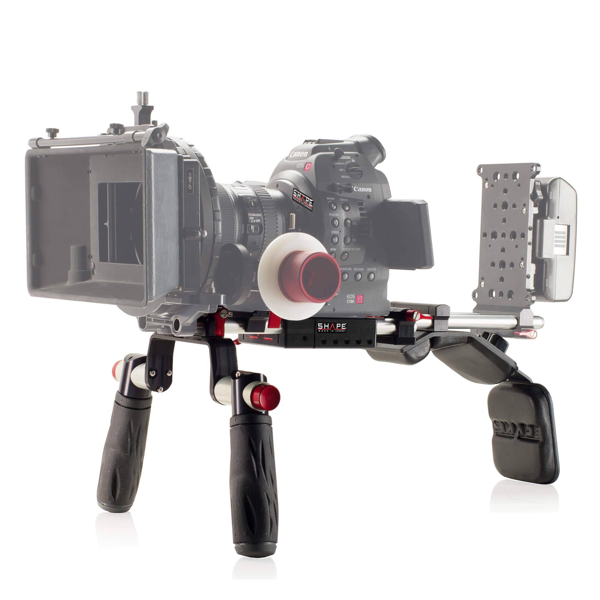 SHAPE Offset Shoulder Mount Rig for Canon C100/C300/C500 Shoulder Mount Rig SHAPE wlb   