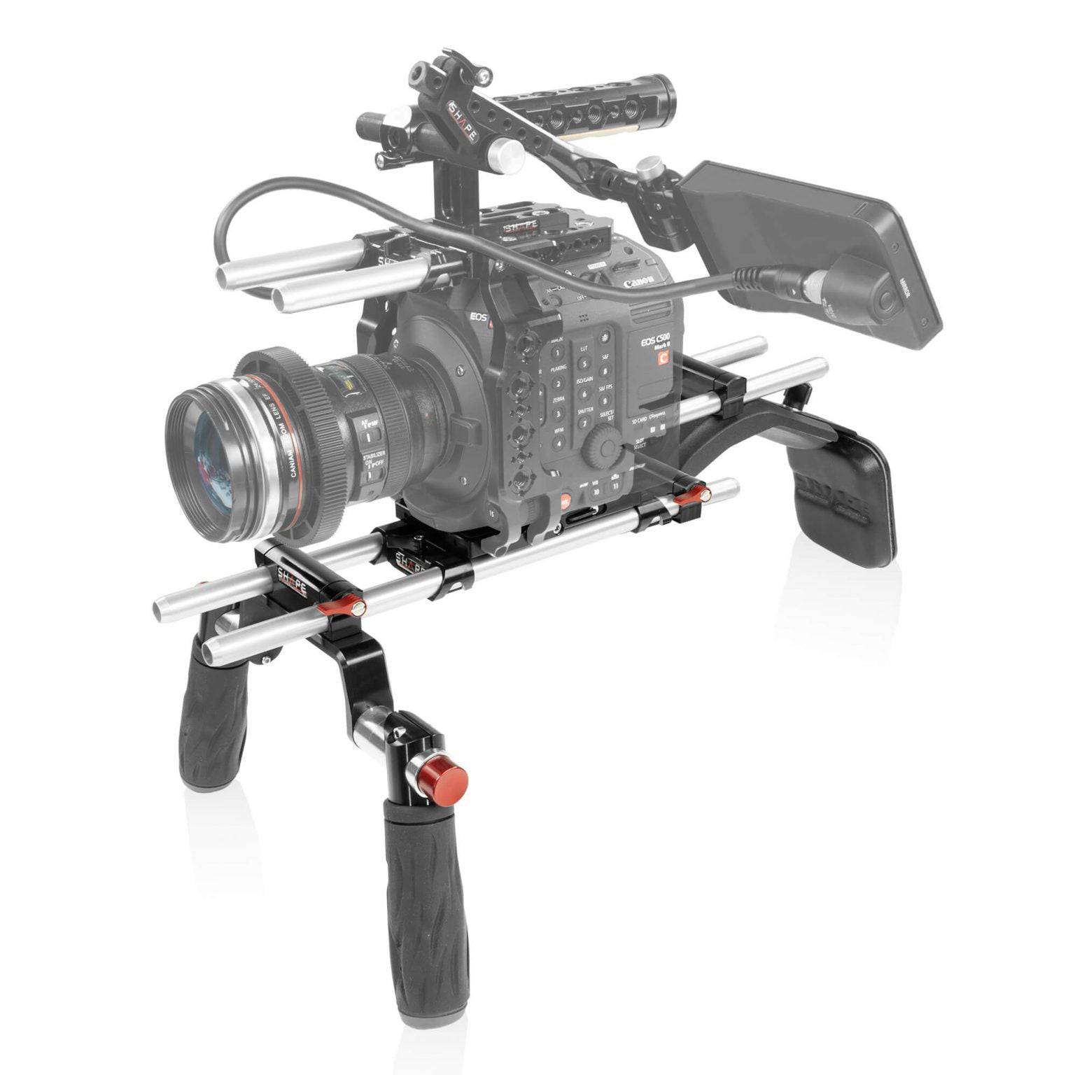 SHAPE Offset Shoulder Mount Rig for Canon C500 MKII/C300 MKIII Shoulder Mount Rig SHAPE wlb   