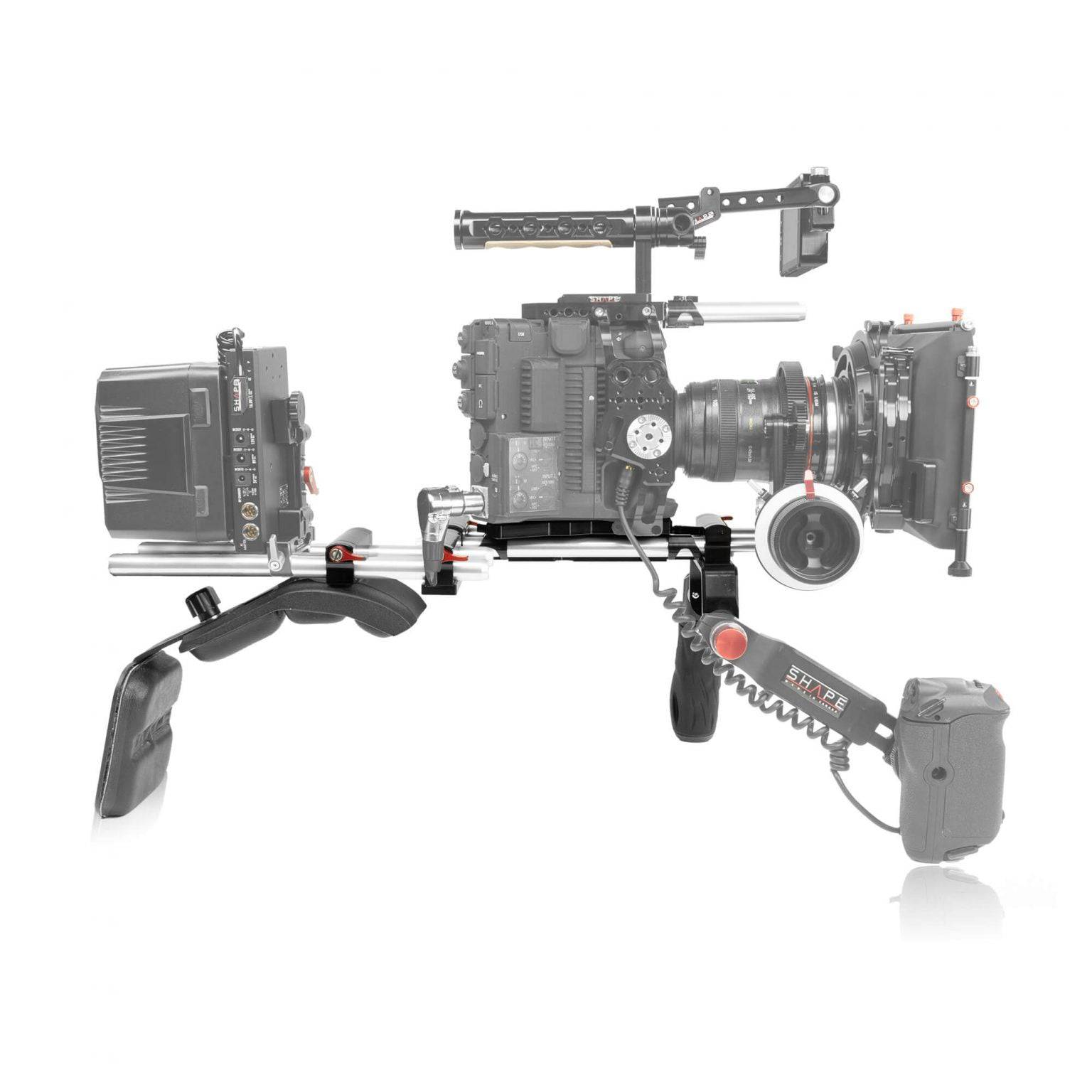SHAPE Offset Shoulder Mount Rig for Canon C500 MKII/C300 MKIII Shoulder Mount Rig SHAPE wlb   