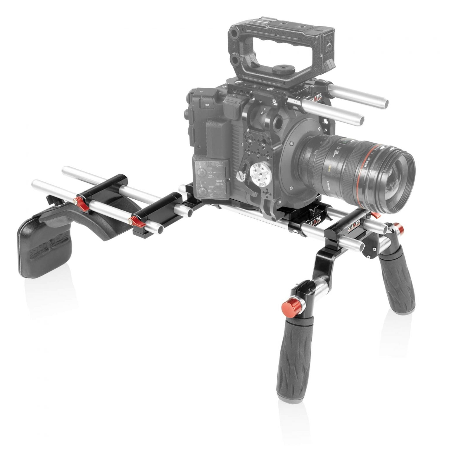 SHAPE Offset Shoulder Mount Rig for Canon C500 MKII/C300 MKIII Shoulder Mount Rig SHAPE wlb   