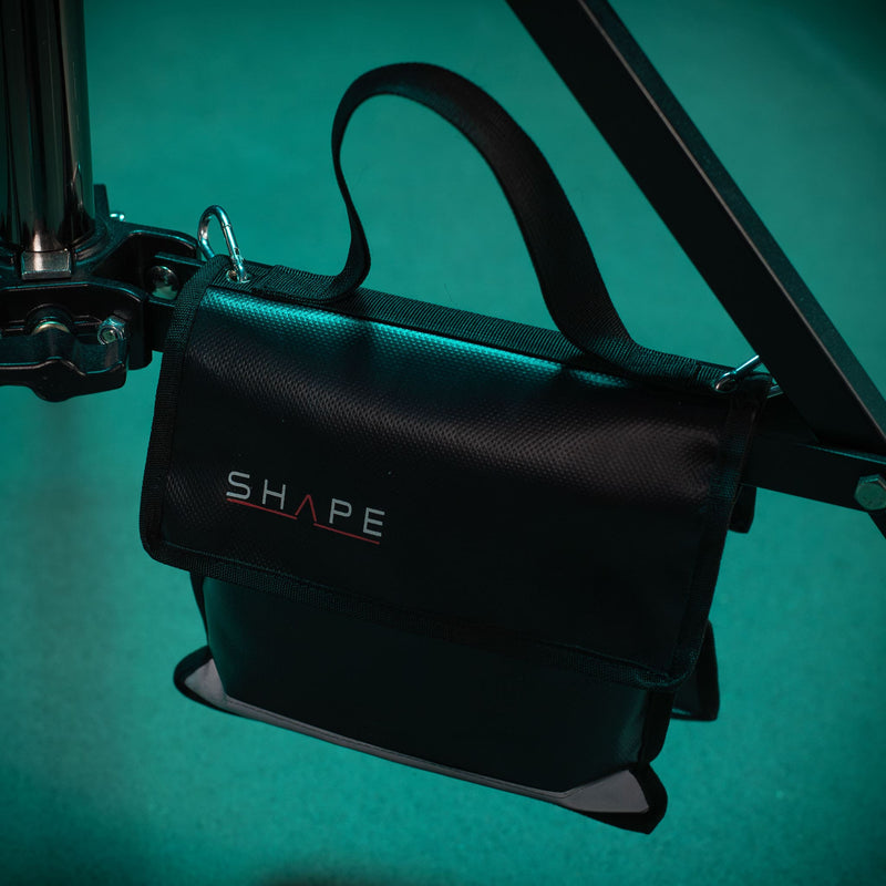 shape-on-set-sandbag-20lbs providing counterweight support on professional grip stand