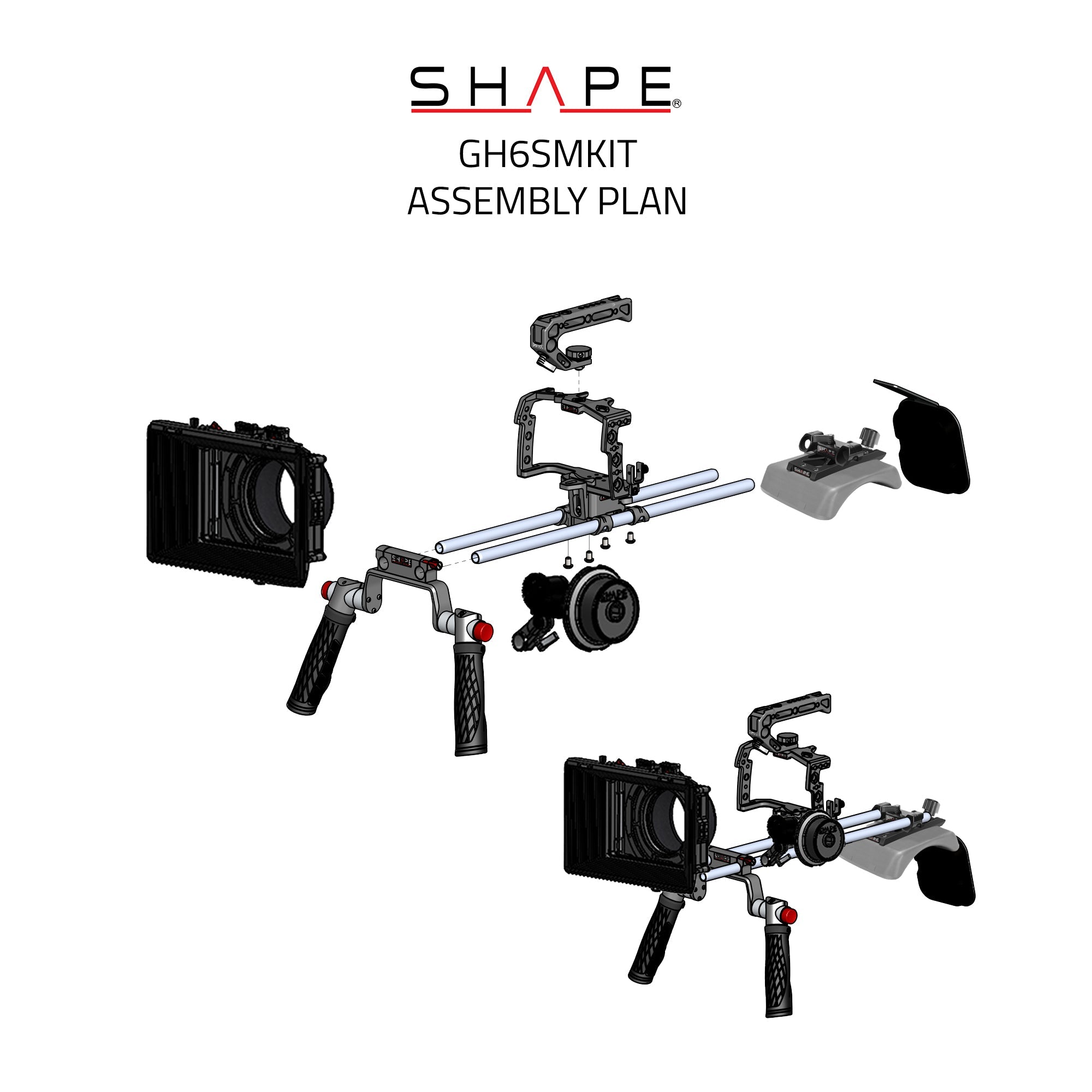 SHAPE Panasonic Lumix GH6 Shoulder Mount Kit Shoulder Mount SHAPE wlb