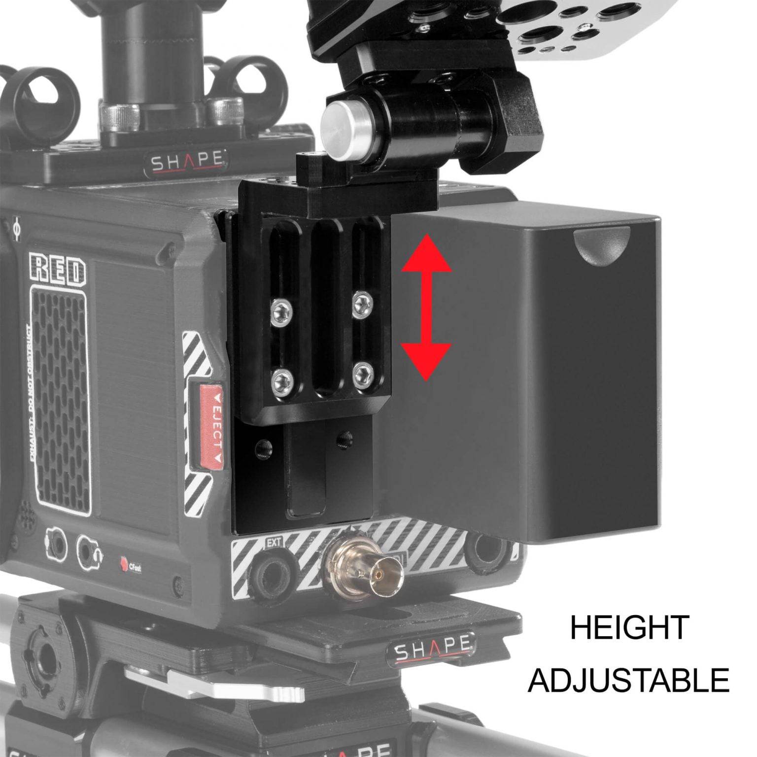 SHAPE RED® KOMODO™ & KOMODO™ 6K Production Pack Pivoting Gold Mount Battery Plate Battery Plate SHAPE wlb