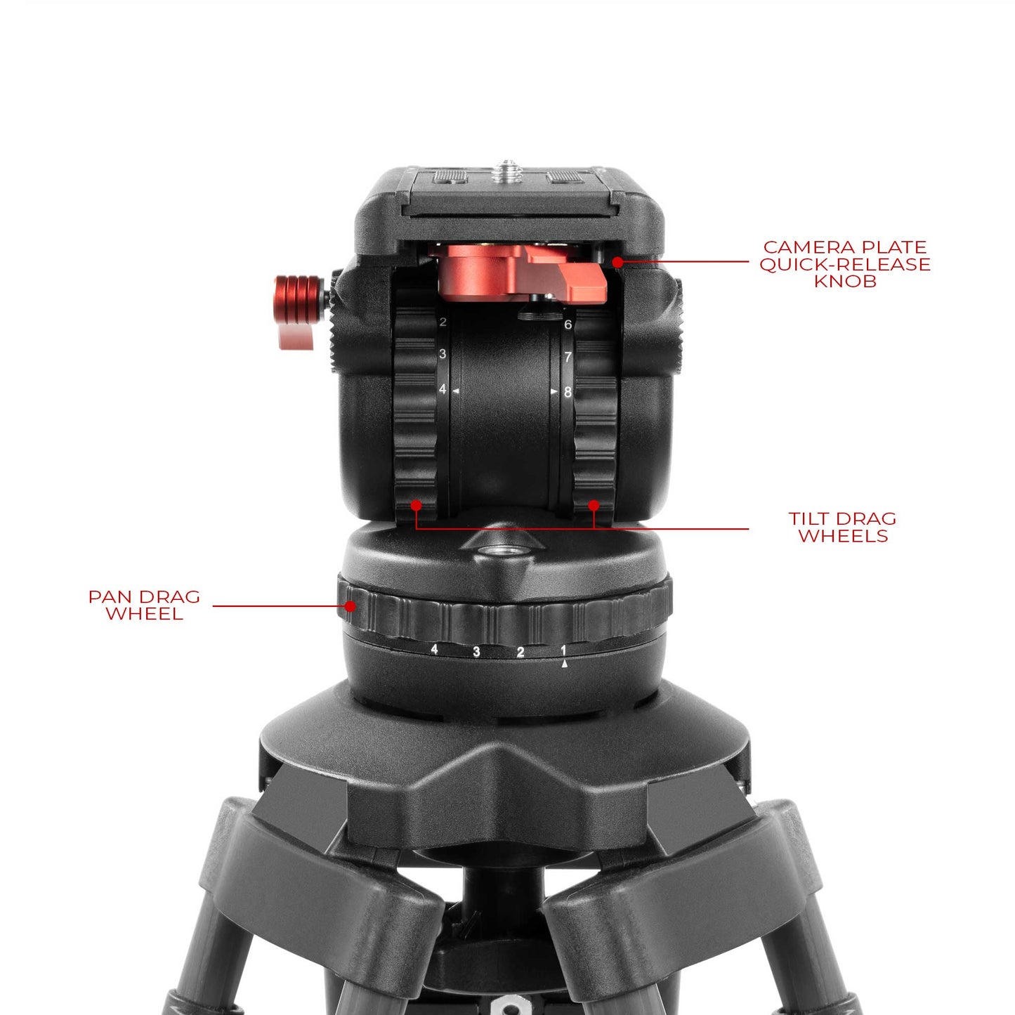 SHAPE Pro Video Tripod 15KG Fluid Head 100mm Bowl Carbon Fiber Legs Tripod SHAPE wlb