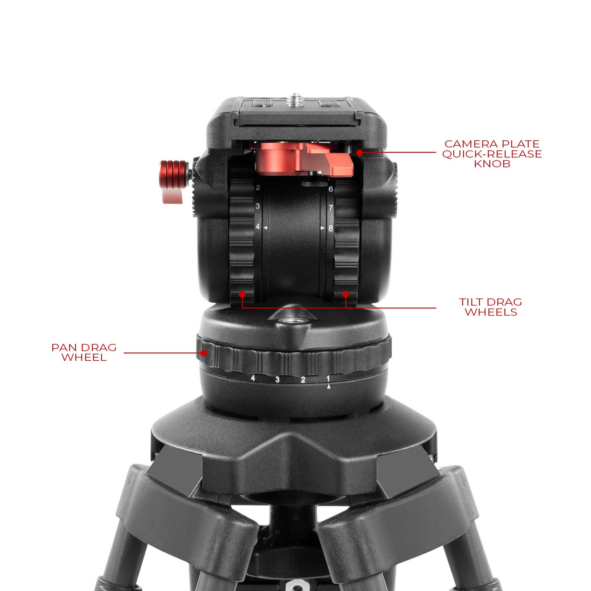 SHAPE Pro Video Tripod 15KG Fluid Head 100mm Bowl Carbon Fiber Legs Tripod SHAPE wlb