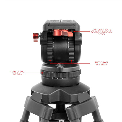 SHAPE Pro Video Tripod 15KG Fluid Head 100mm Bowl Carbon Fiber Legs Tripod SHAPE wlb
