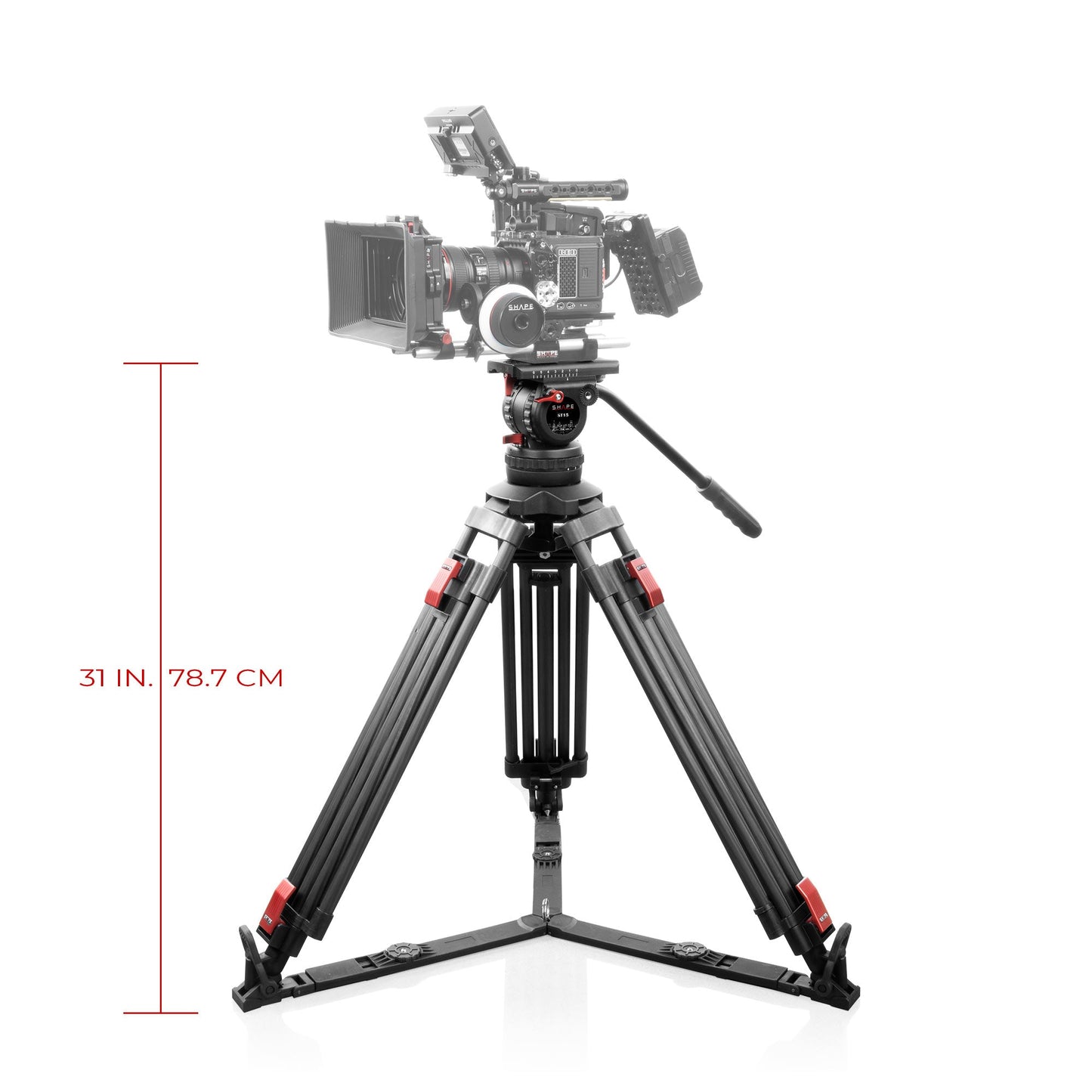 SHAPE Pro Video Tripod 15KG Fluid Head 100mm Bowl Carbon Fiber Legs Tripod SHAPE wlb