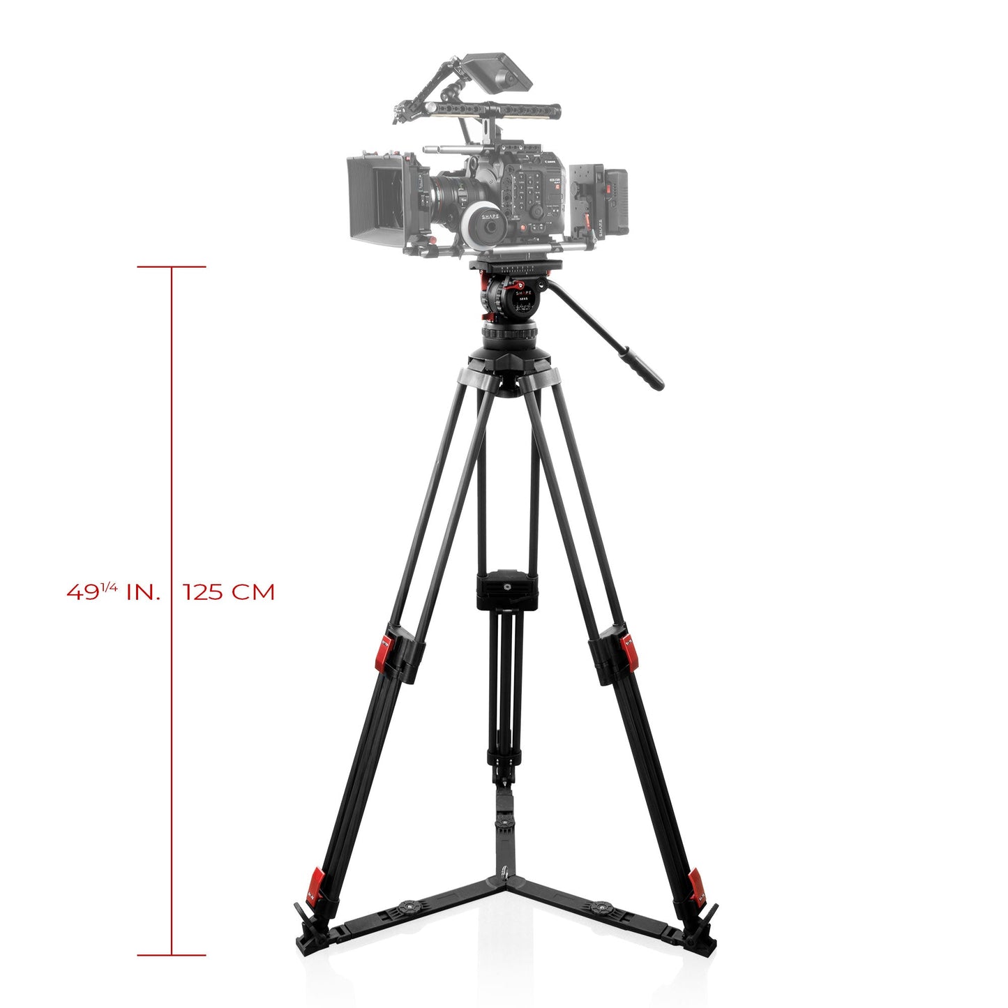 SHAPE Pro Video Tripod 15KG Fluid Head 100mm Bowl Carbon Fiber Legs Tripod SHAPE wlb