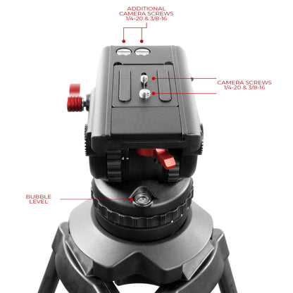SHAPE Pro Video Tripod 15KG Fluid Head 100mm Bowl Carbon Fiber Legs Tripod SHAPE wlb