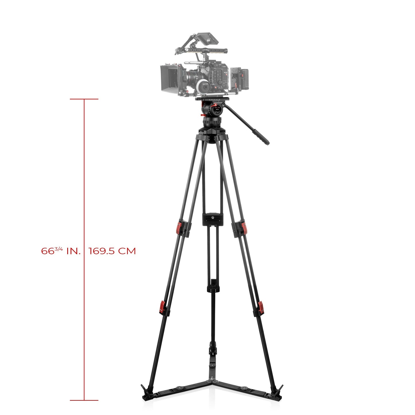 SHAPE Pro Video Tripod 15KG Fluid Head 100mm Bowl Carbon Fiber Legs Tripod SHAPE wlb