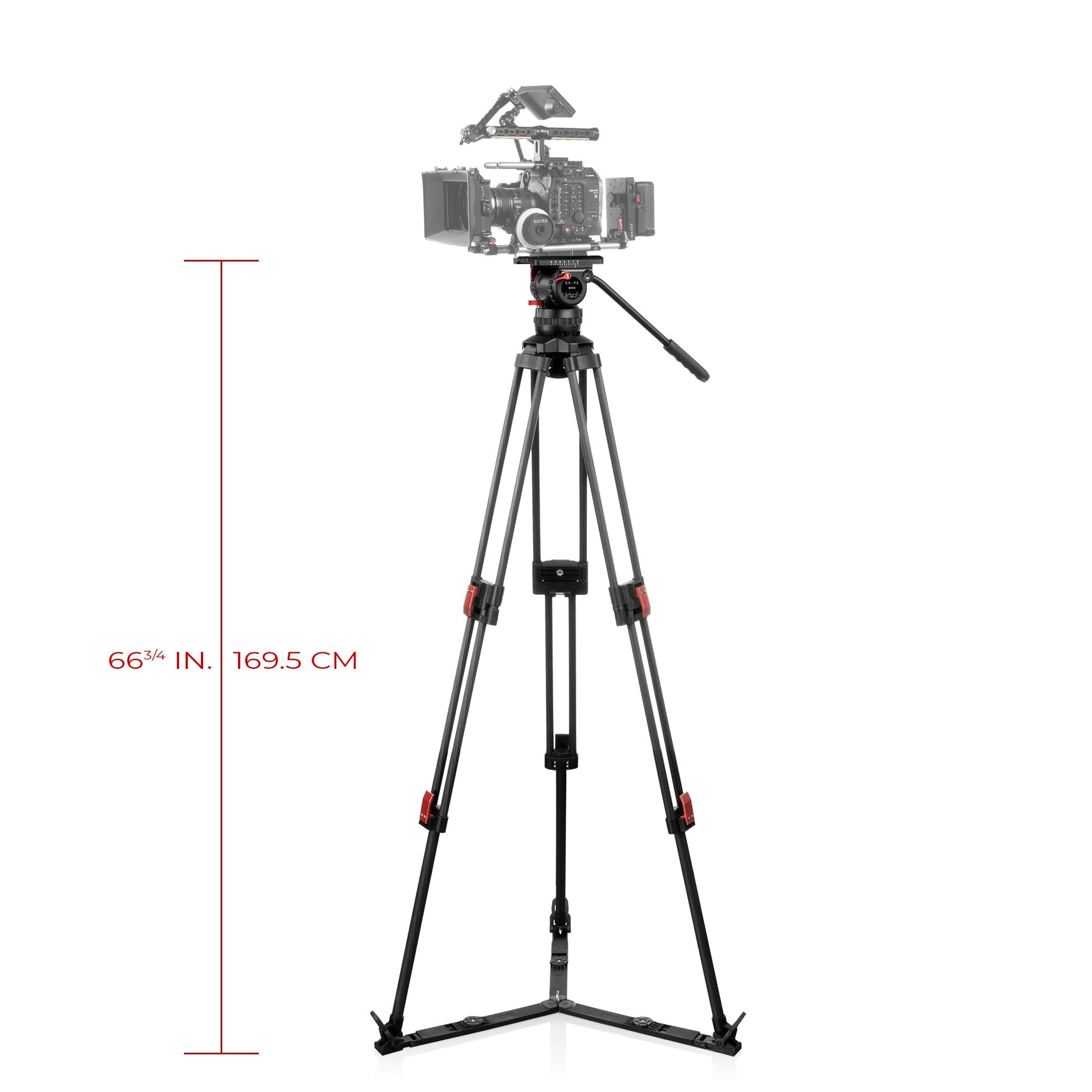 SHAPE Pro Video Tripod 15KG Fluid Head 100mm Bowl Carbon Fiber Legs Tripod SHAPE wlb
