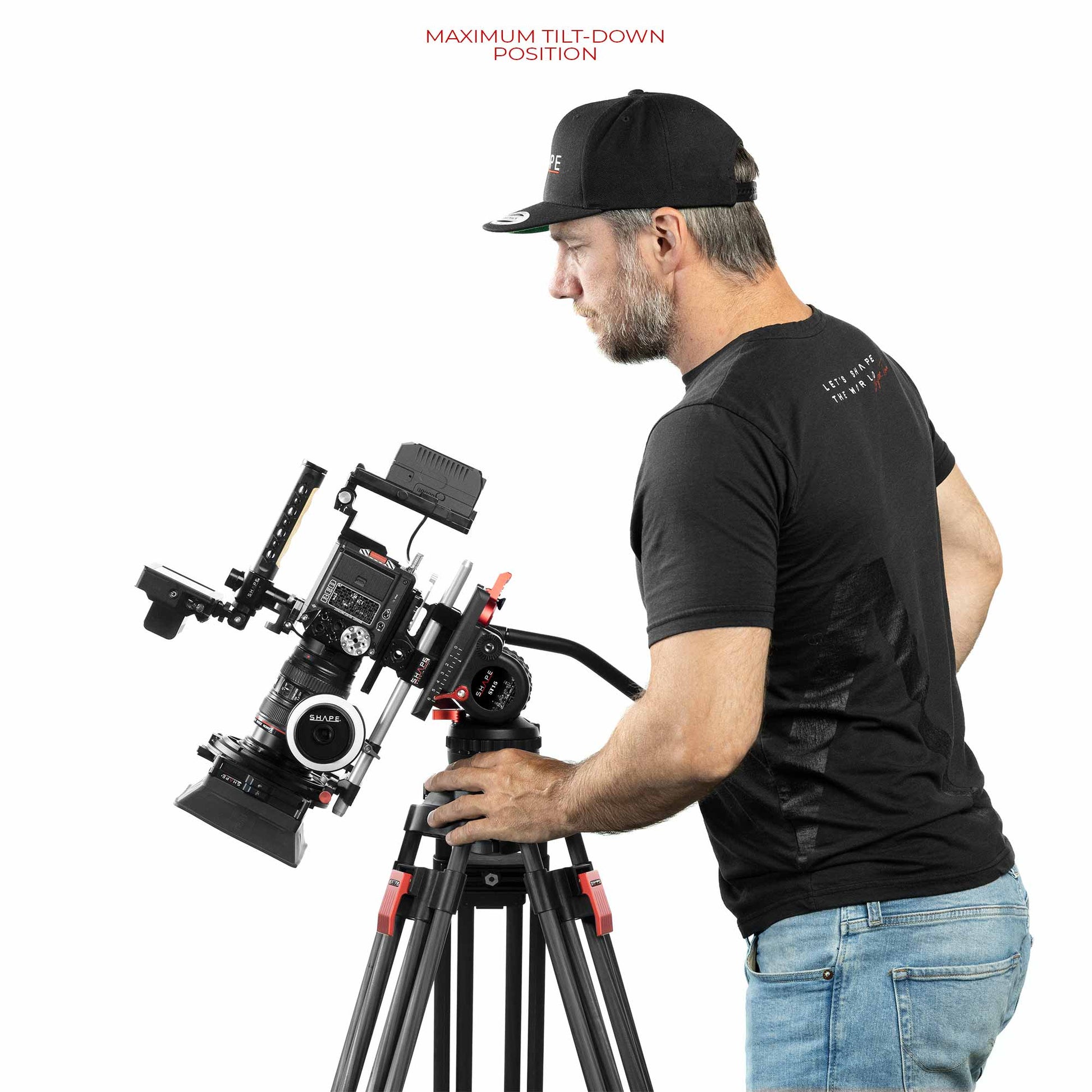 SHAPE Pro Video Tripod 15KG Fluid Head 100mm Bowl Carbon Fiber Legs Tripod SHAPE wlb