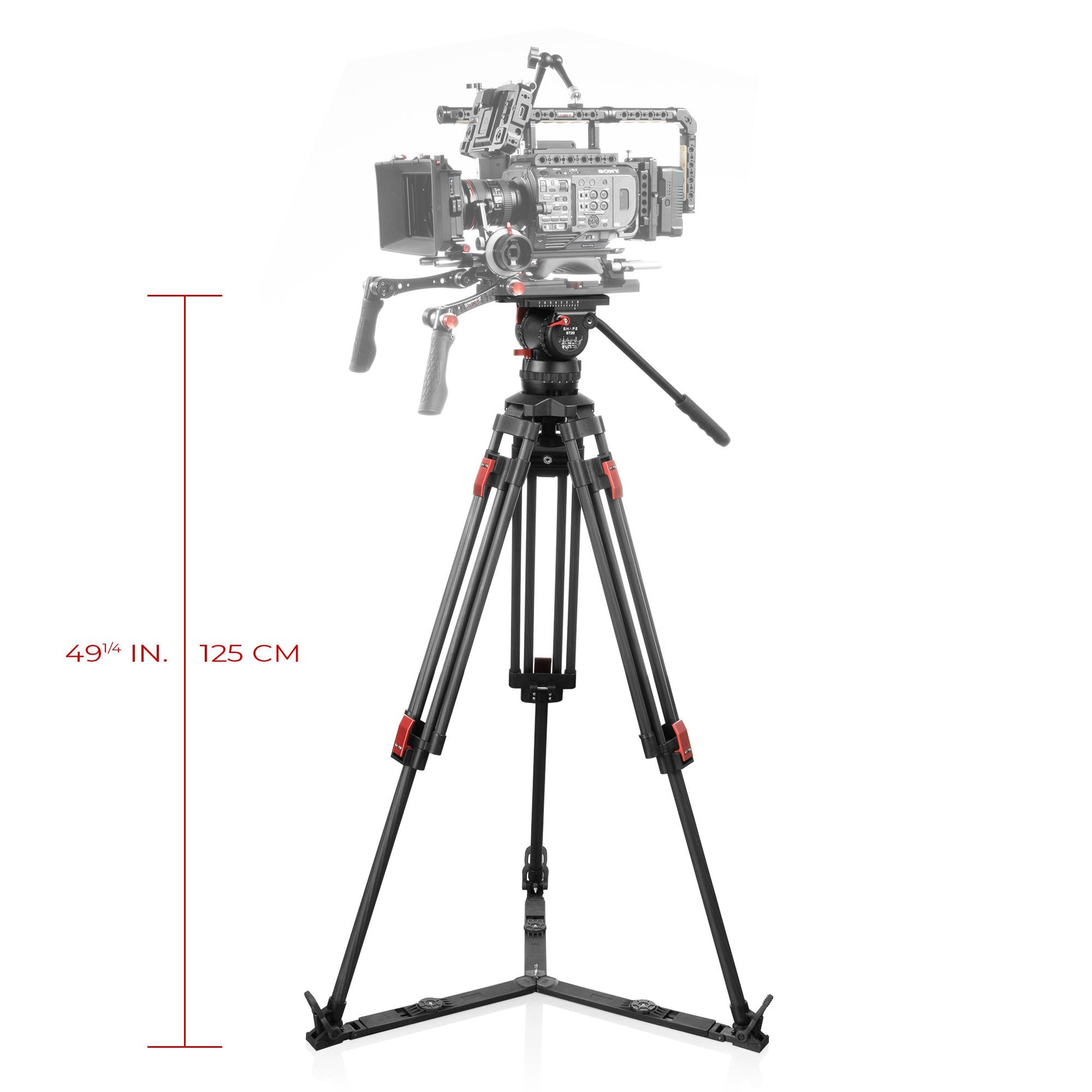 SHAPE Pro Video Tripod 20KG Fluid Head 100mm Bowl Carbon Fiber Legs Tripod SHAPE wlb