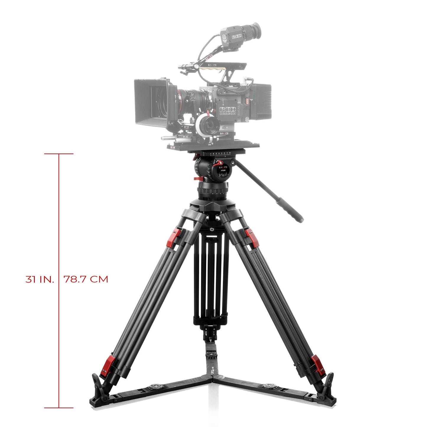SHAPE Pro Video Tripod 20KG Fluid Head 100mm Bowl Carbon Fiber Legs Tripod SHAPE wlb