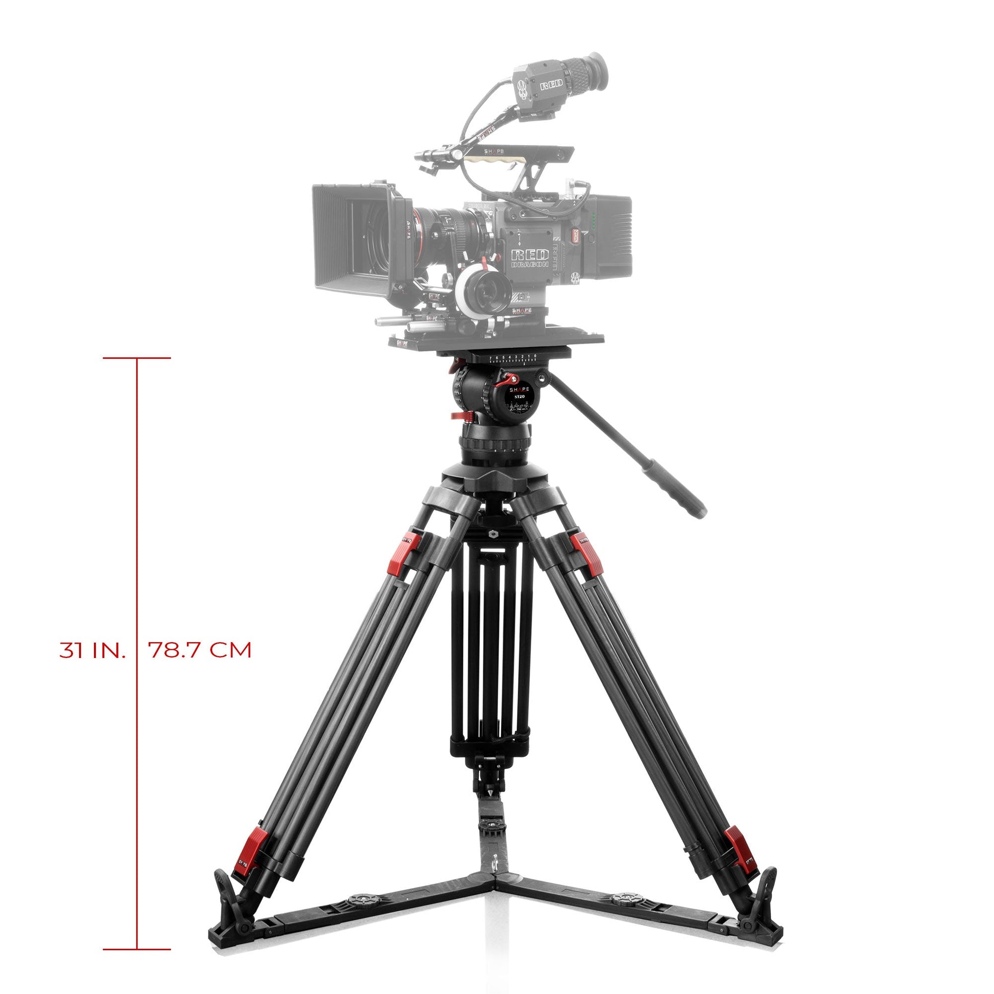 SHAPE Pro Video Tripod 20KG Fluid Head 100mm Bowl Carbon Fiber Legs Tripod SHAPE wlb