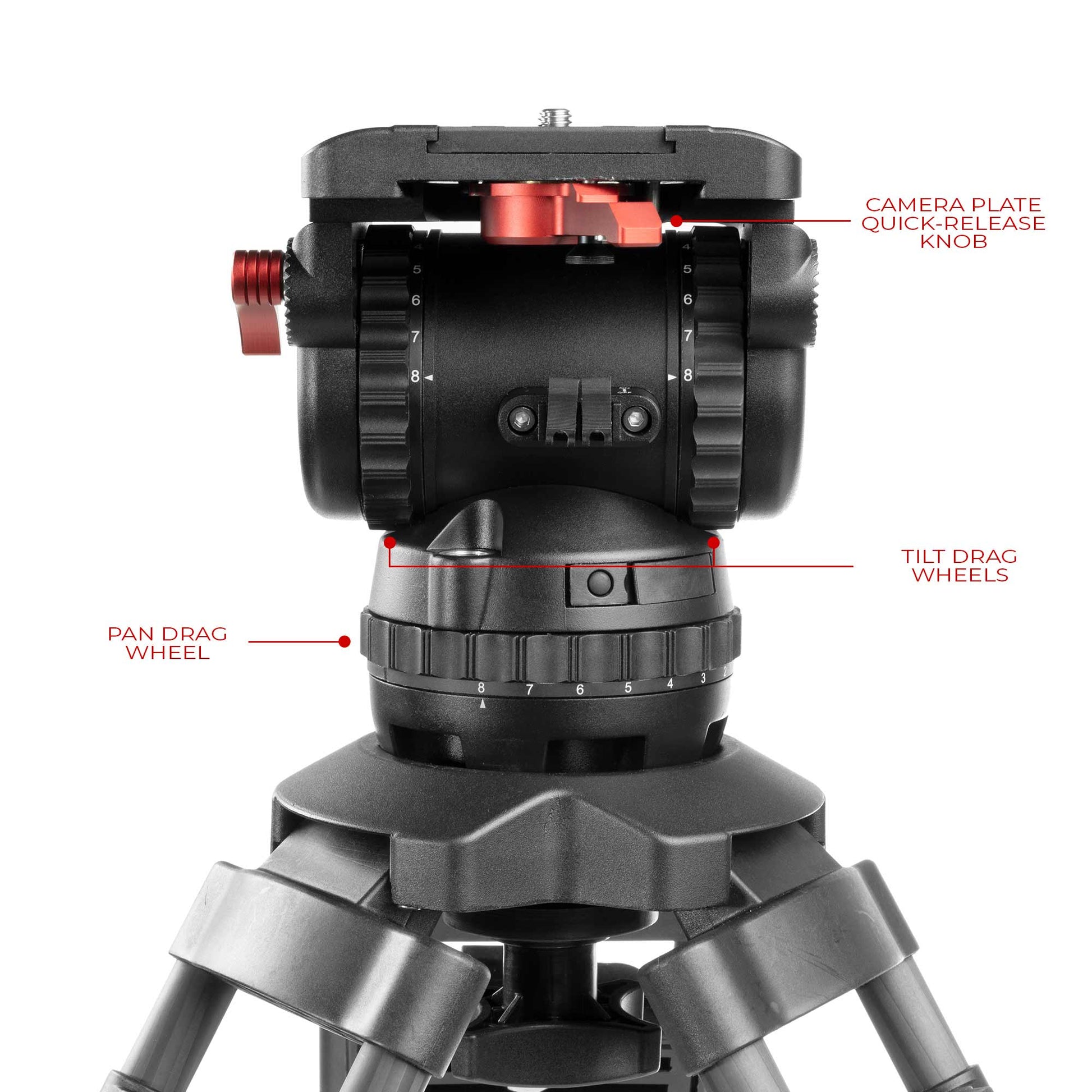 SHAPE Pro Video Tripod 20KG Fluid Head 100mm Bowl Carbon Fiber Legs Tripod SHAPE wlb