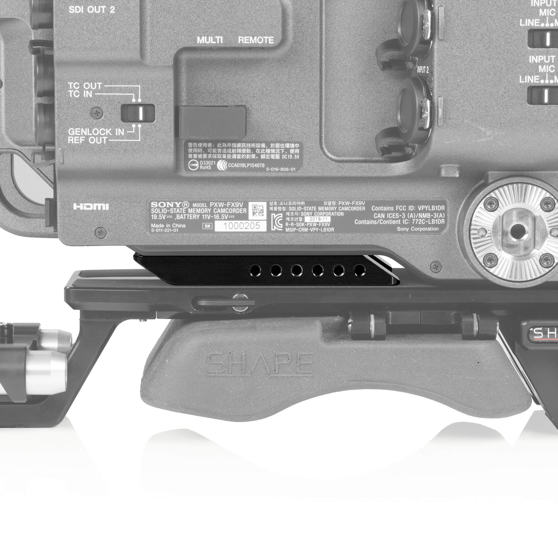 SHAPE Sony FX9 Rear Insert Plate Camera Plate SHAPE wlb