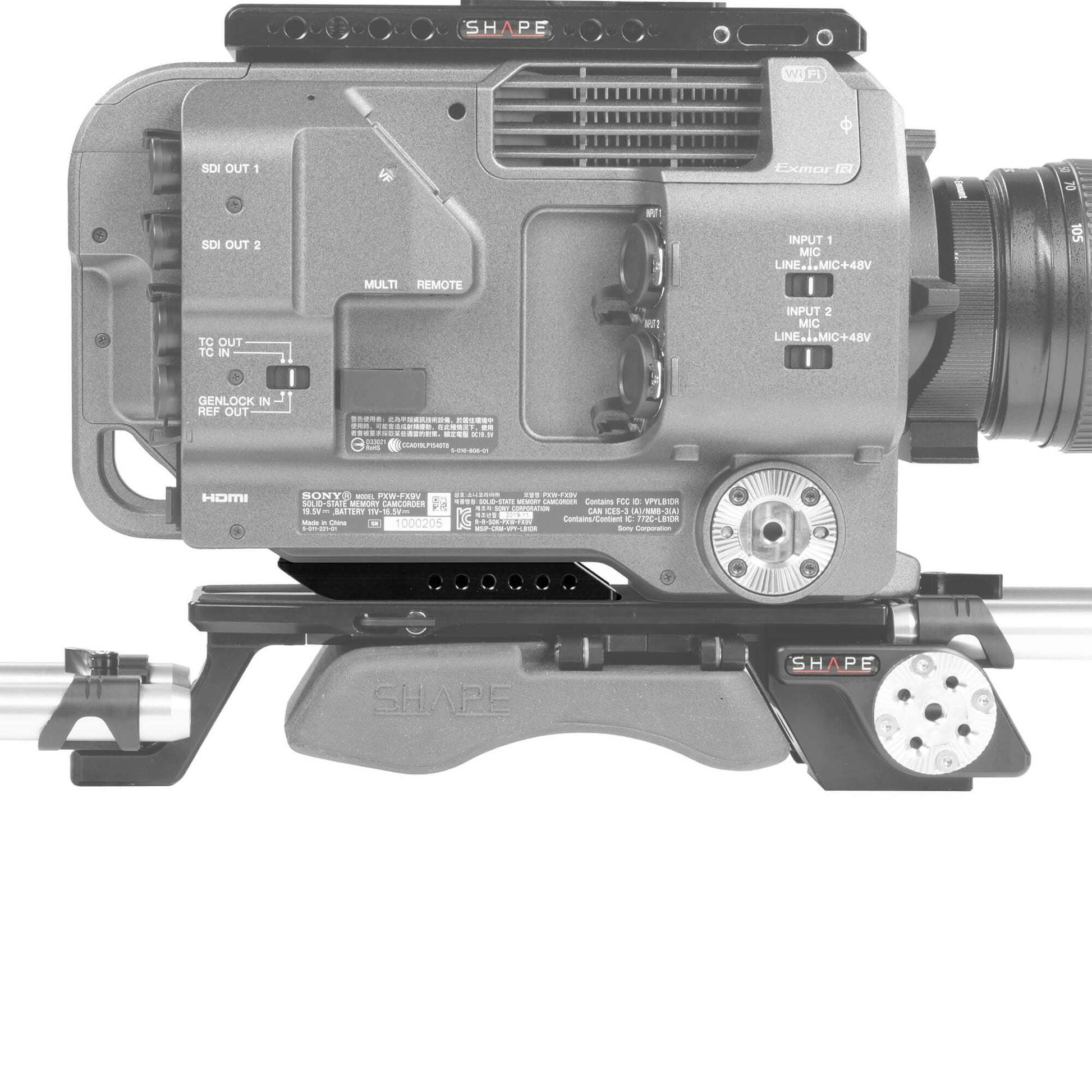 SHAPE Sony FX9 Rear Insert Plate Camera Plate SHAPE wlb