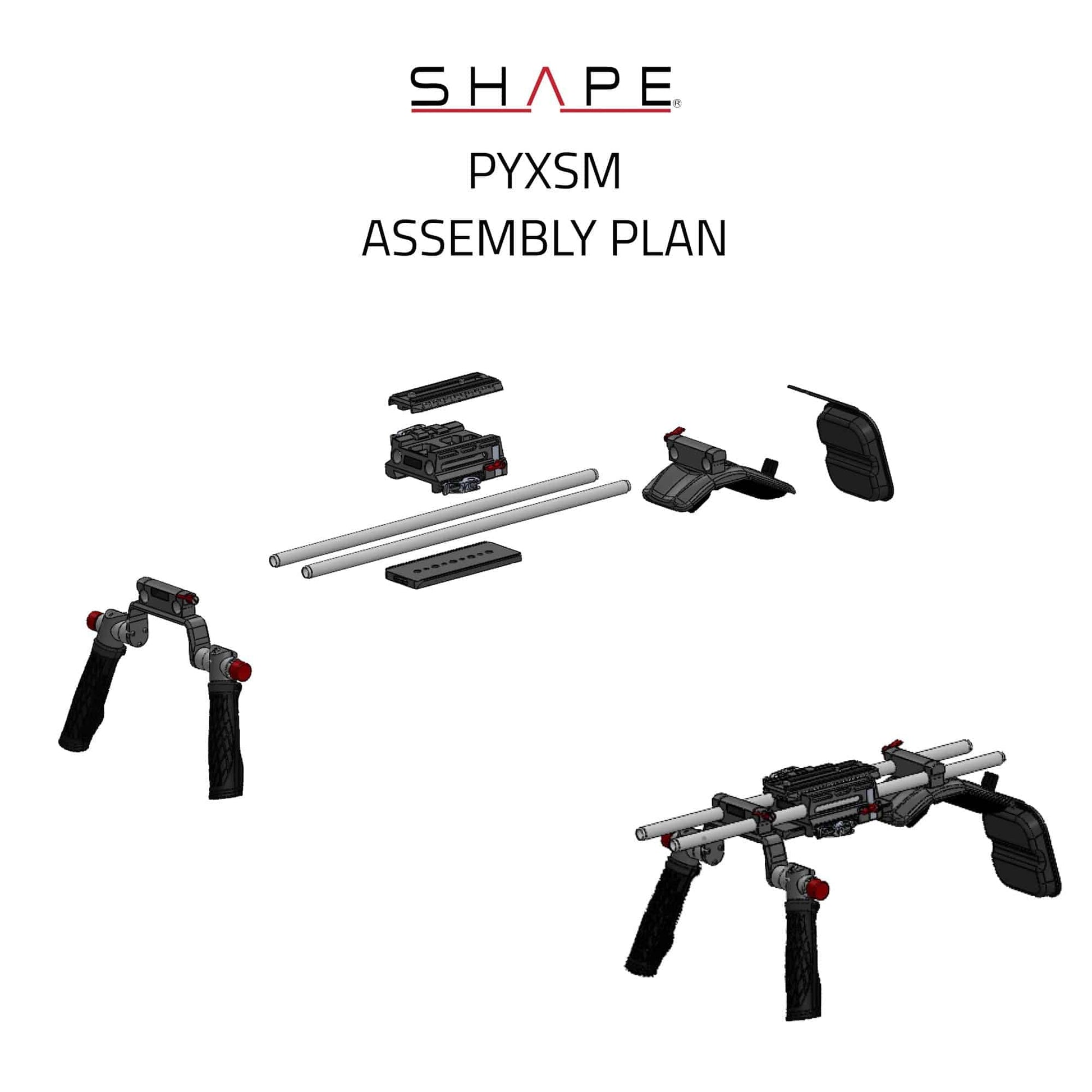 SHAPE Blackmagic PYXIS 6K Shoulder Mount Camera Rig SHAPE wlb
