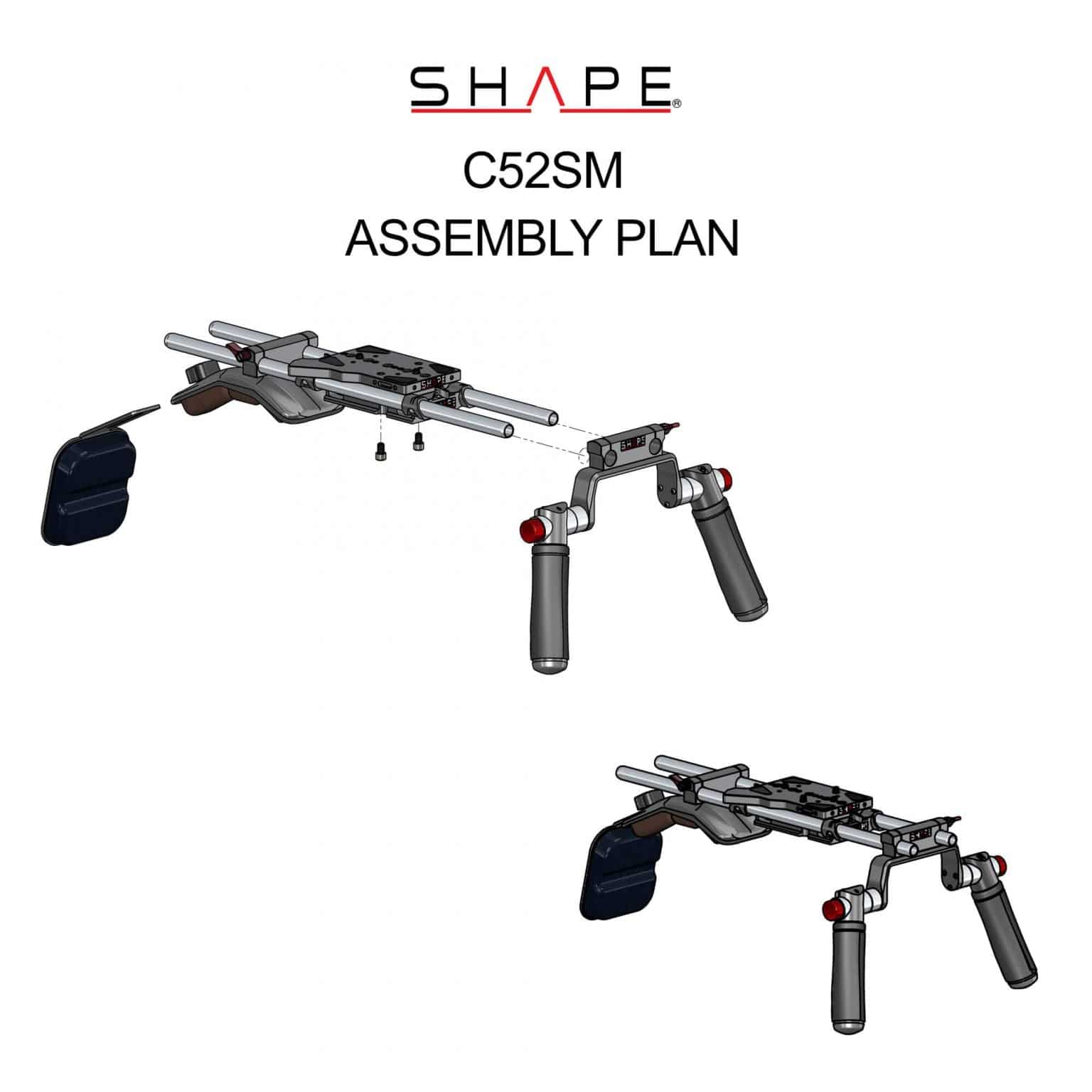 SHAPE Canon C500 MKII/C300 MKIII Shoulder Mount Shoulder Mount SHAPE wlb