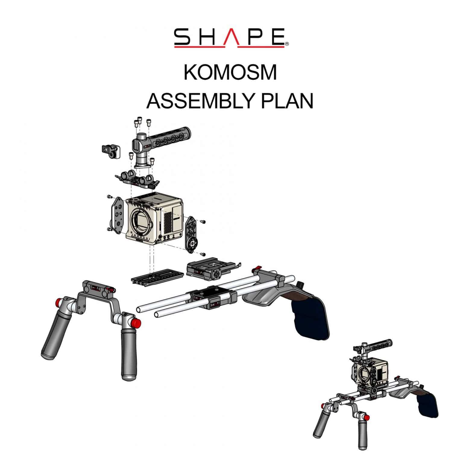 SHAPE RED® KOMODO™ & KOMODO™ 6K Production Pack Shoulder Mount Shoulder Mount SHAPE wlb