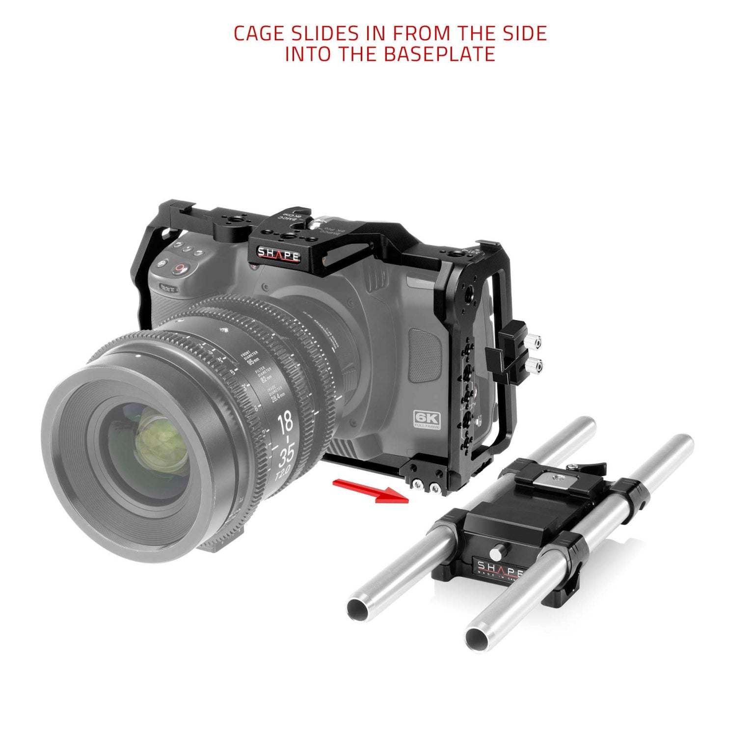 SHAPE Blackmagic Cinema Camera 6K/6K PRO/6K G2 Shoulder Mount Kit Shoulder Mount SHAPE wlb