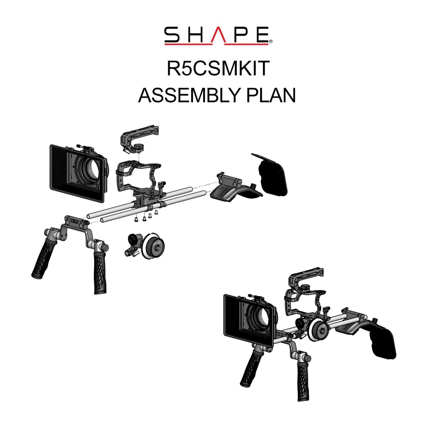 SHAPE Canon EOS R5C/R5/R6 Shoulder Mount Kit Shoulder Mount SHAPE wlb
