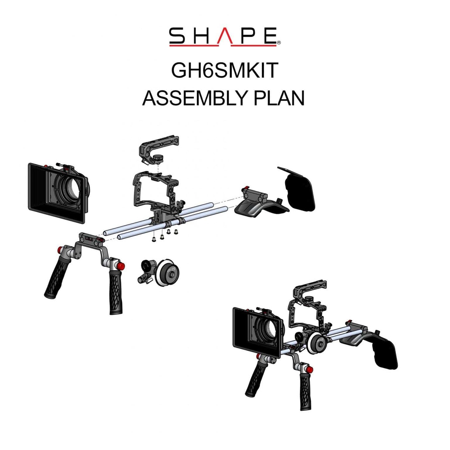 SHAPE Panasonic Lumix GH6 Shoulder Mount Kit Shoulder Mount SHAPE wlb