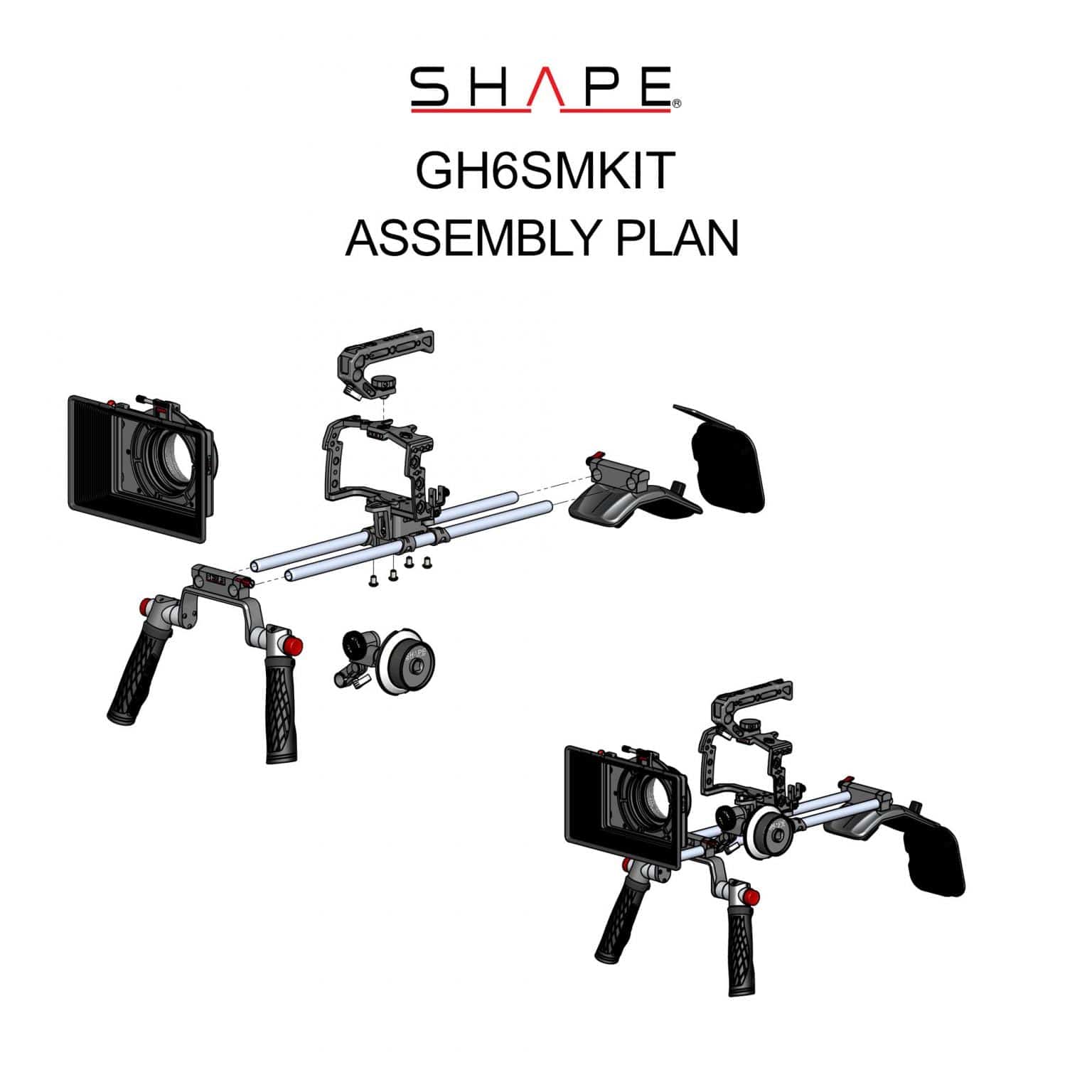 SHAPE Panasonic Lumix GH6 Shoulder Mount Kit Shoulder Mount SHAPE wlb