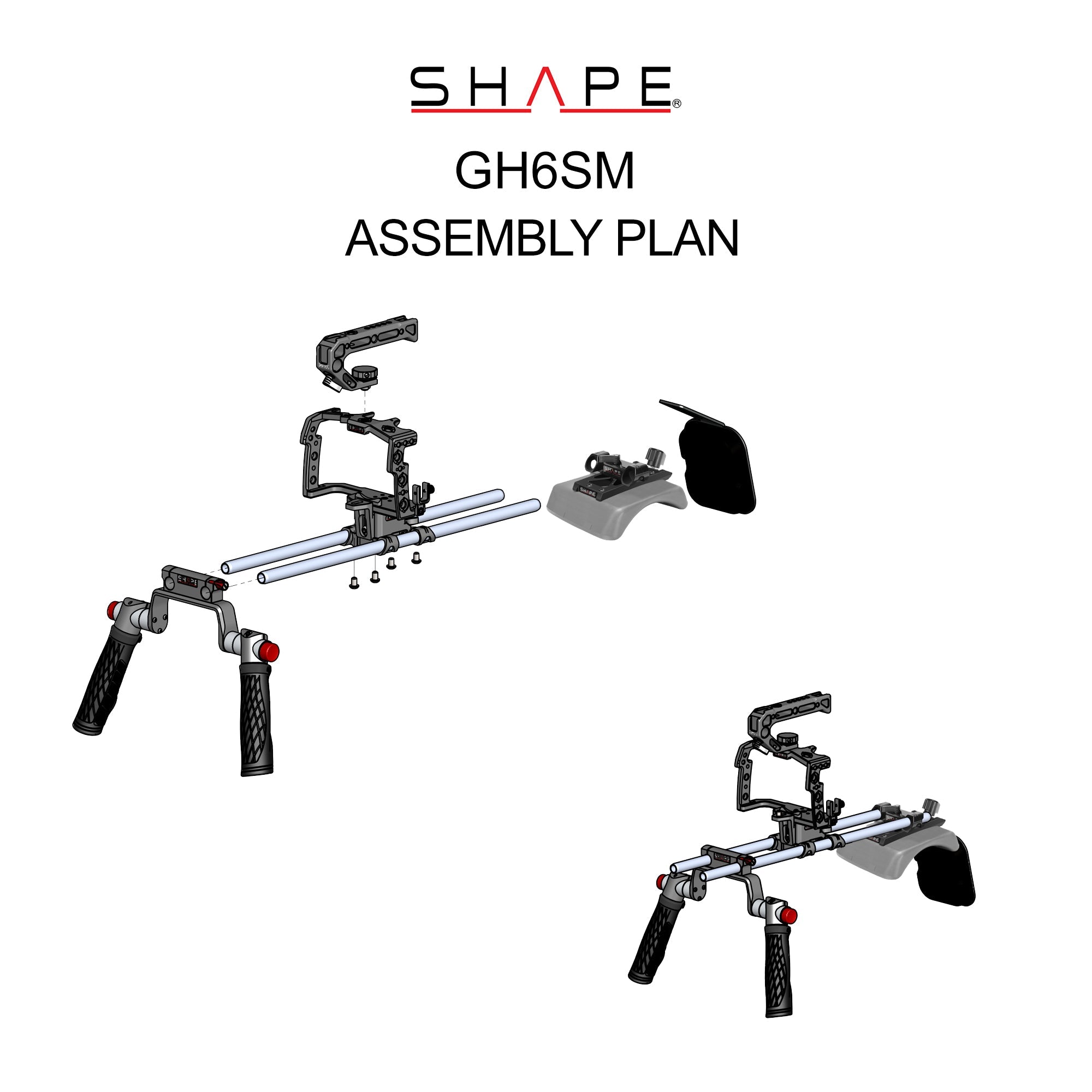 SHAPE Shoulder Mount Rig for Panasonic Lumix GH6 Shoulder Mount Rig SHAPE wlb