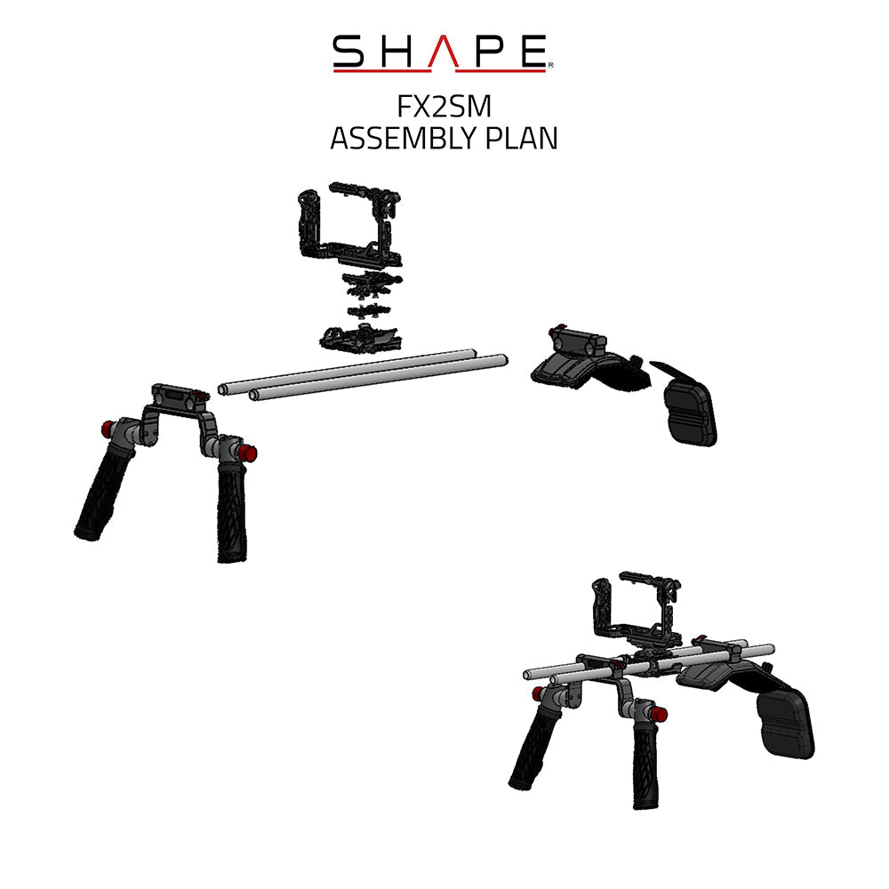 SHAPE Shoulder Mount System for SONY FX2 Shoulder Mount Rig SHAPE wlb