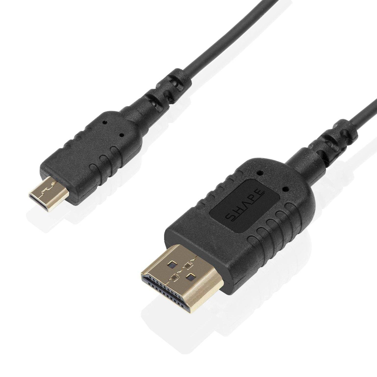 SHAPE Skinny HDMI to Micro HDMI 8K Ultra High-Speed Cable 18 inches Cable SHAPE wlb   