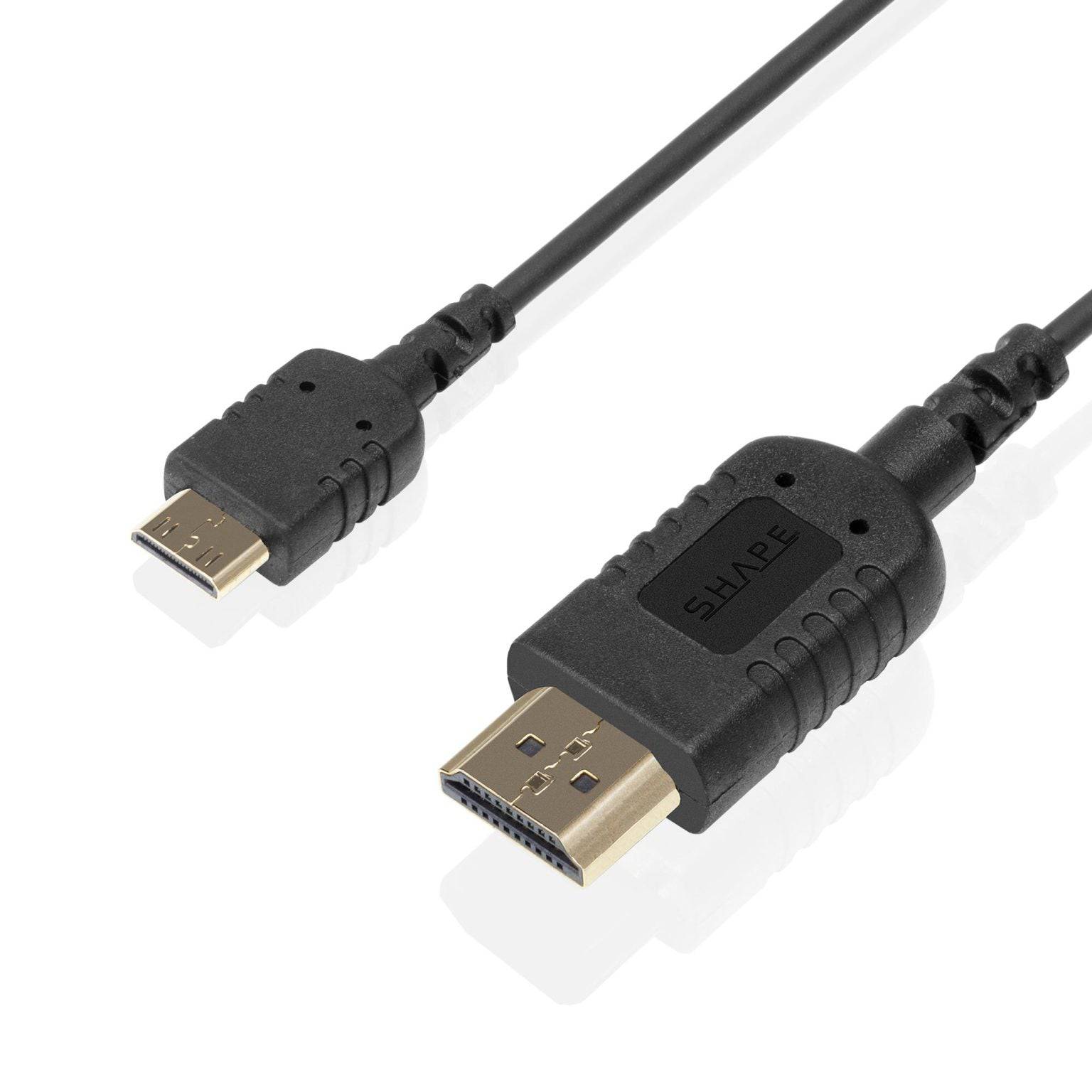 SHAPE Skinny HDMI to Mini HDMI 8K Ultra High-Speed Cable 18 inches Cable SHAPE wlb   
