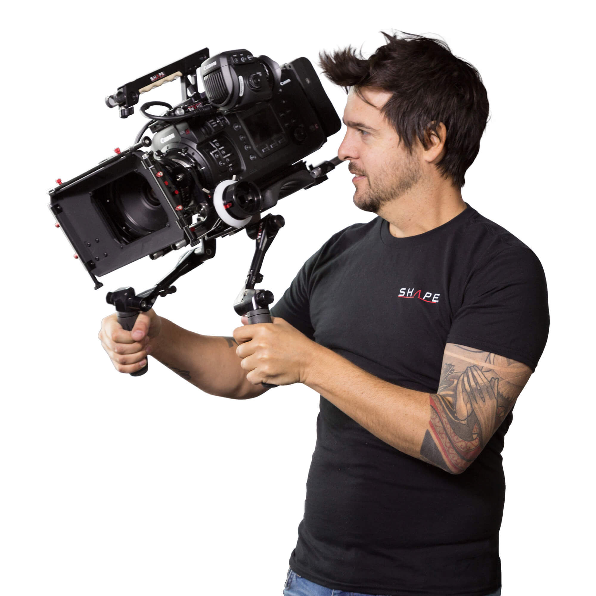 SHAPE Telescopic Black Handles ARRI Rosette Handle SHAPE wlb