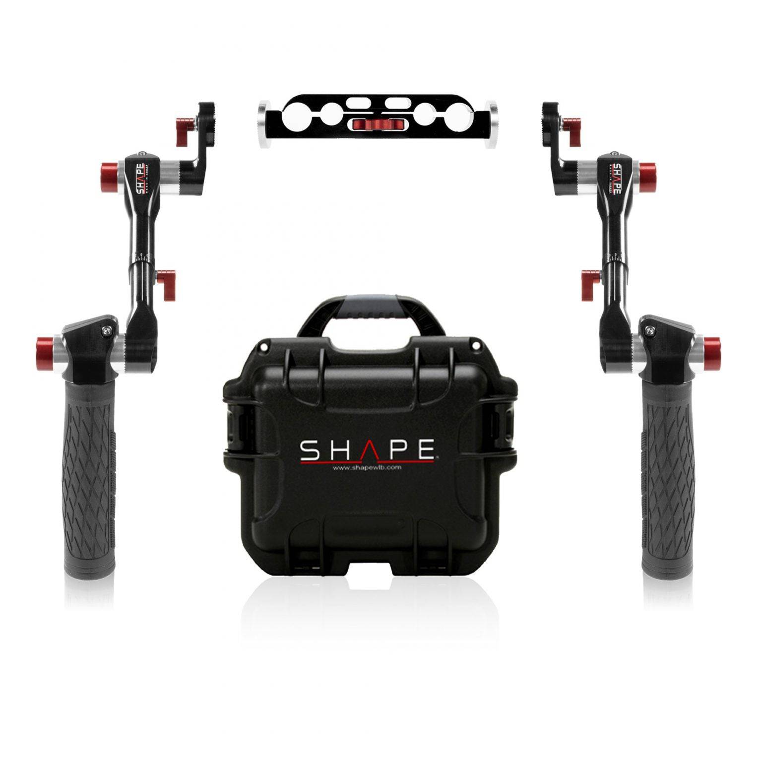 SHAPE Telescopic Handles ARRI Rosette with Rod Bloc and Shock-Resistant Case Handle SHAPE wlb   