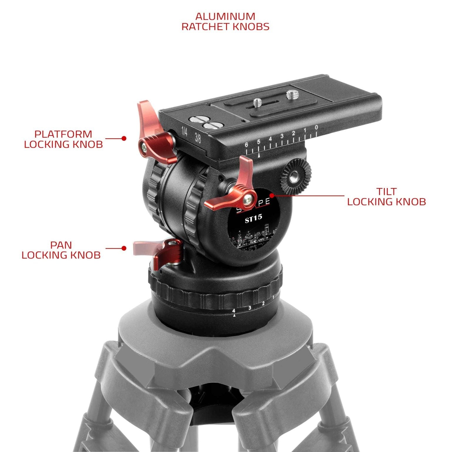 SHAPE Tripod Fluid Head 15 kg Tripod Head SHAPE wlb   