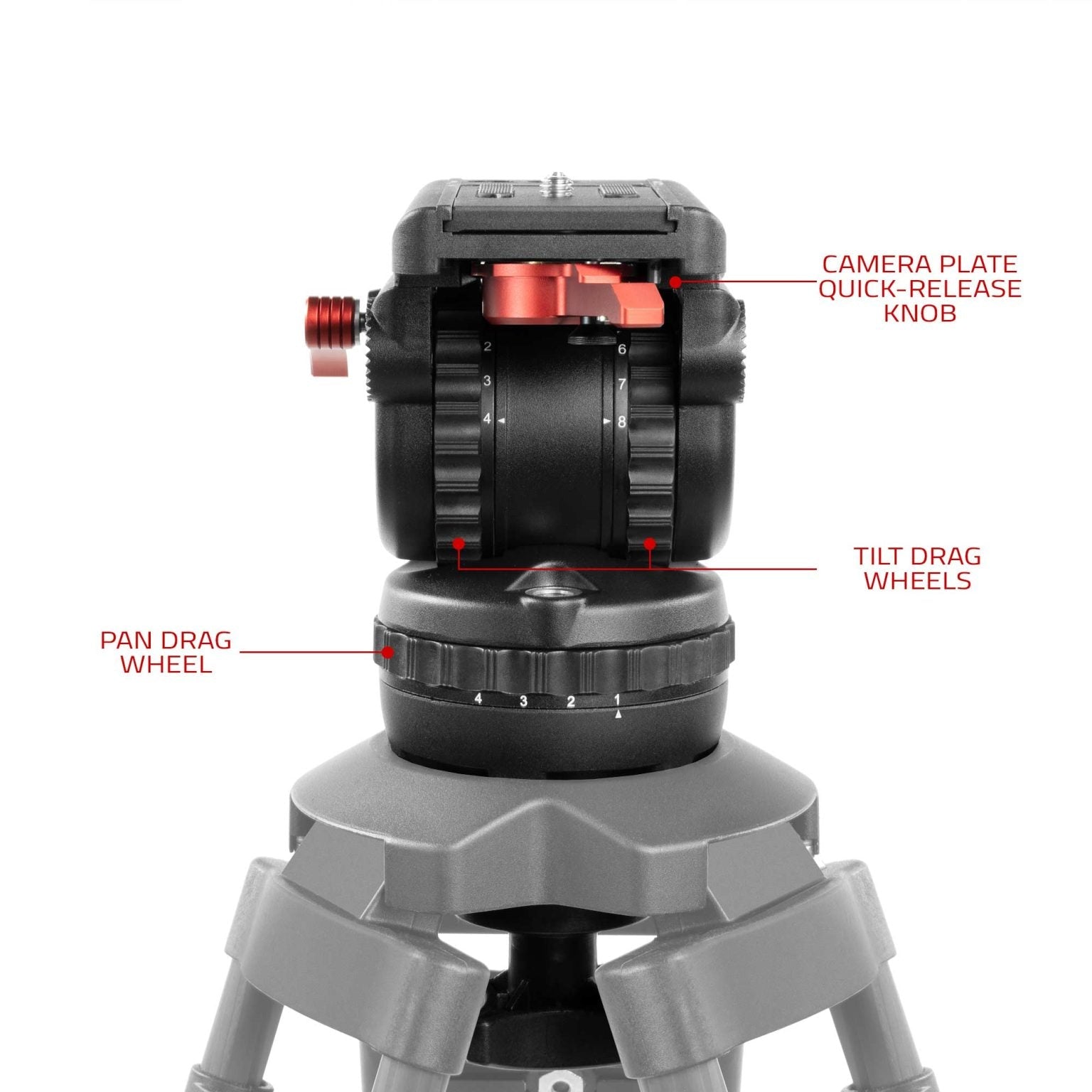 SHAPE Tripod Fluid Head 15 kg Tripod Head SHAPE wlb   