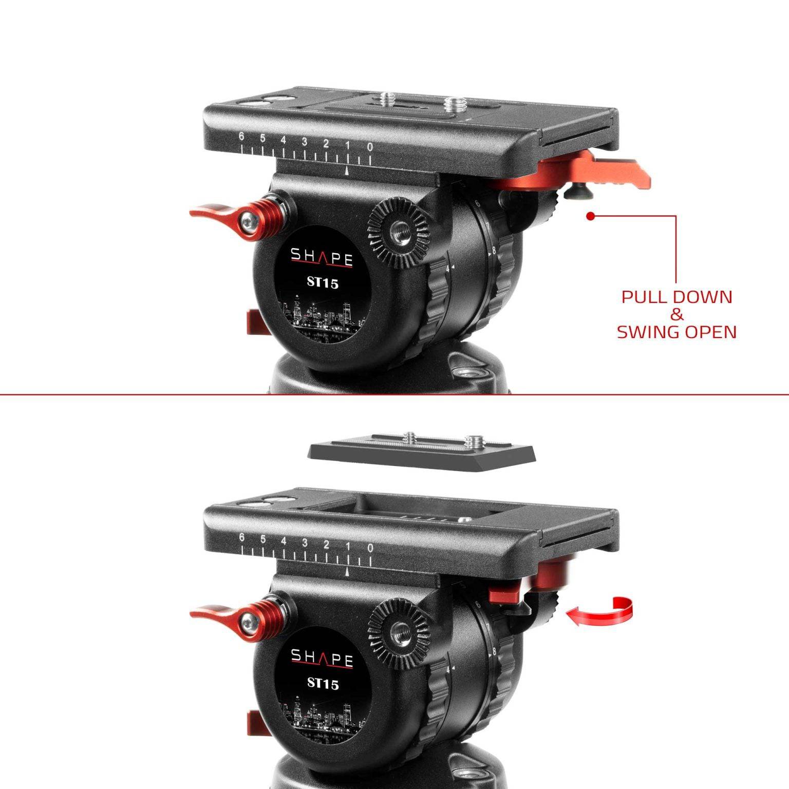 SHAPE Tripod Fluid Head 15 kg Tripod Head SHAPE wlb   