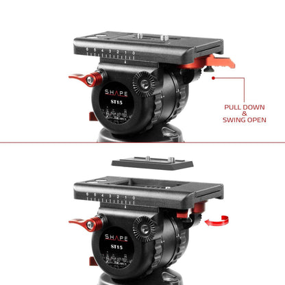SHAPE Tripod Fluid Head 15 kg Tripod Head SHAPE wlb   