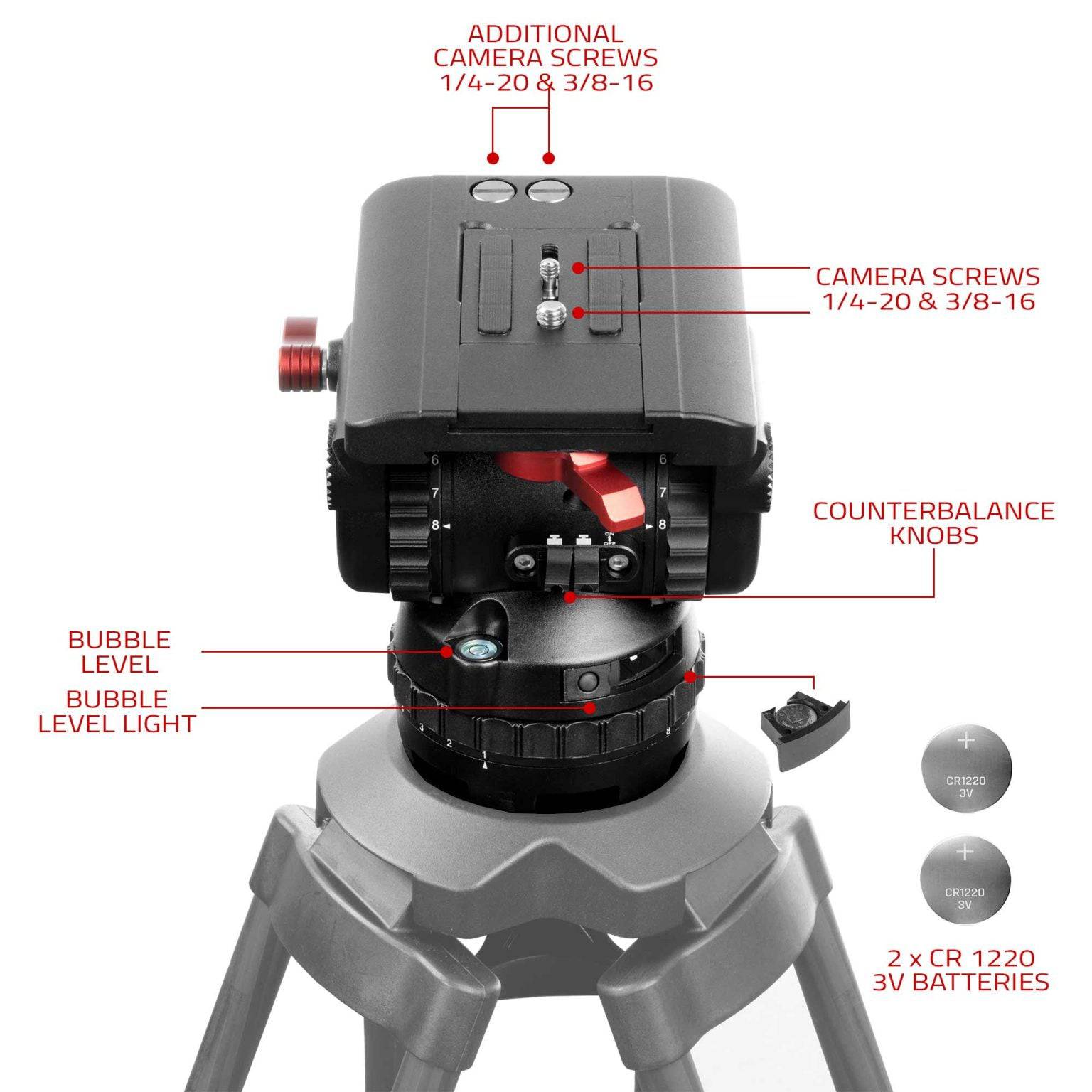 SHAPE Tripod Fluid Head 20 kg Tripod Head SHAPE wlb   