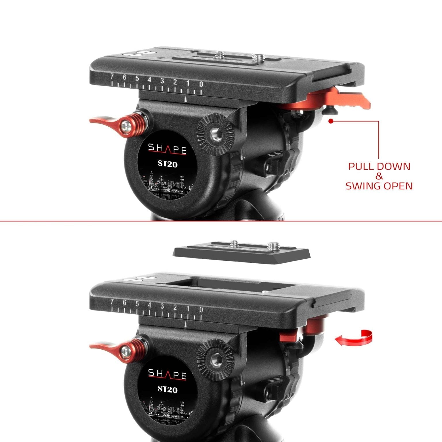 SHAPE Tripod Fluid Head 20 kg Tripod Head SHAPE wlb   