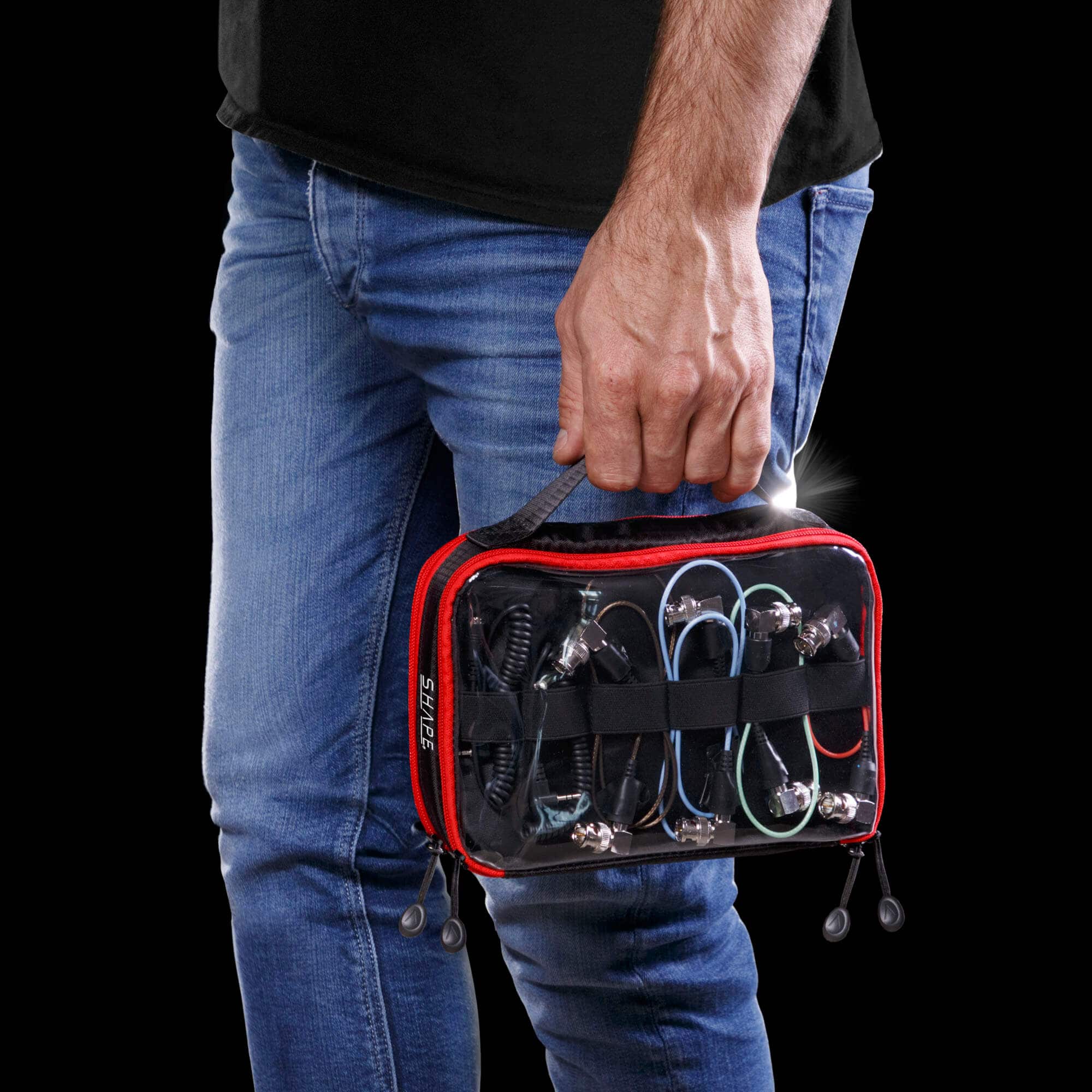 SHAPE Two-Sided Organizer Cable Pouch with BNC Skinny Cables Kit Cable SHAPE wlb   