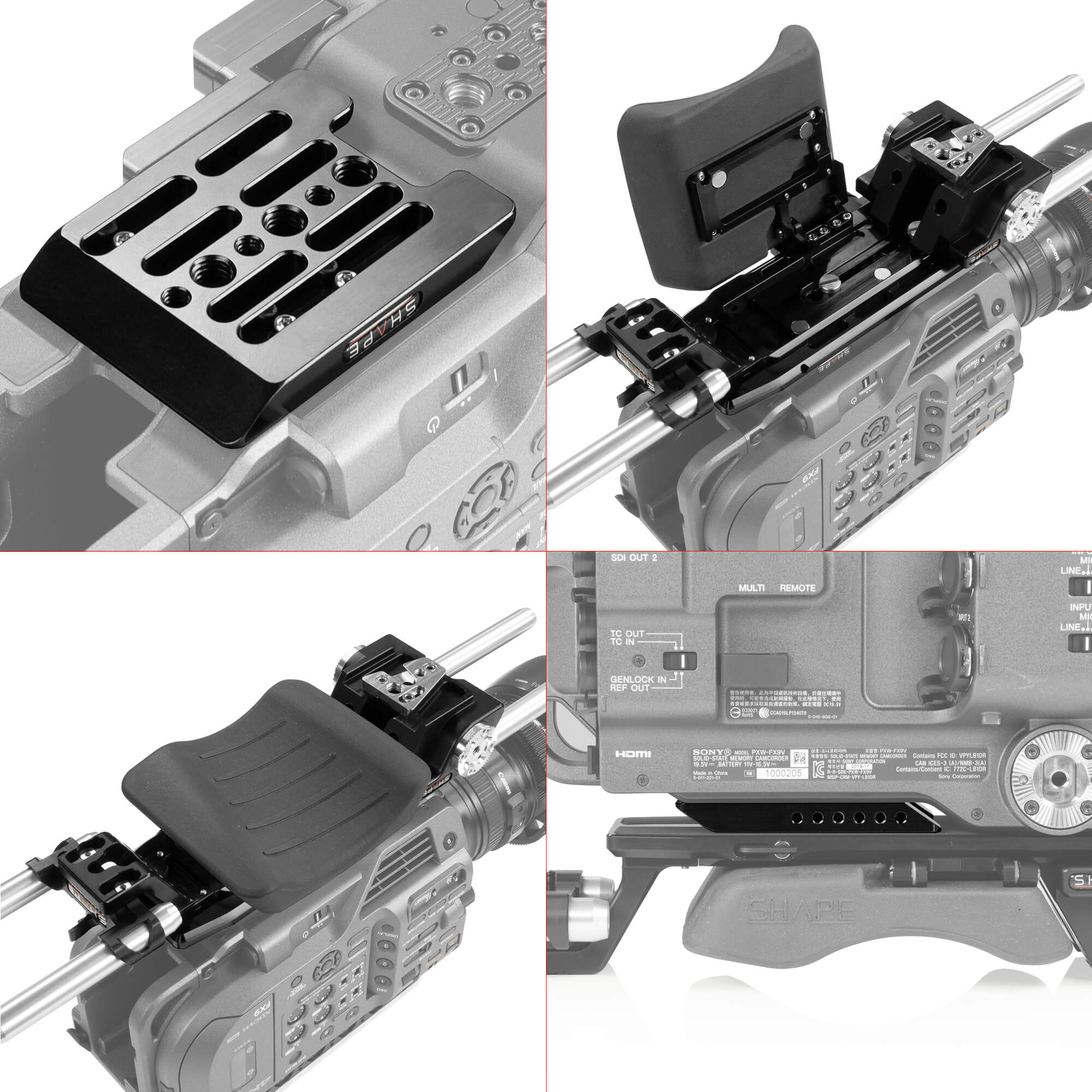 SHAPE Sony FX9 V-Lock Quick Release Baseplate Baseplate SHAPE wlb