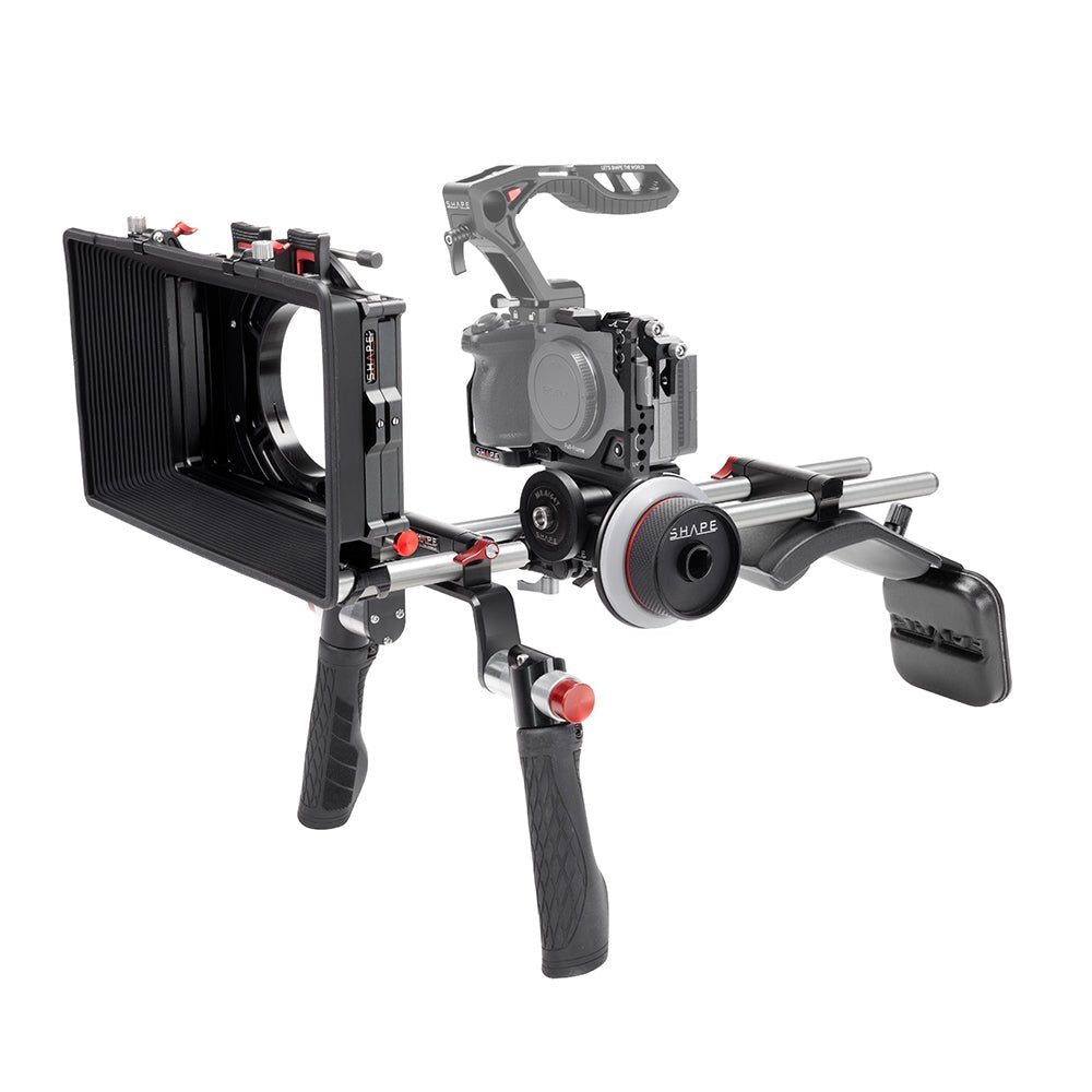 SHAPE V2 Shoulder Mount Mattebox Follow Focus For Sony FX3 & FX30 Shoulder Mount Rig SHAPE wlb