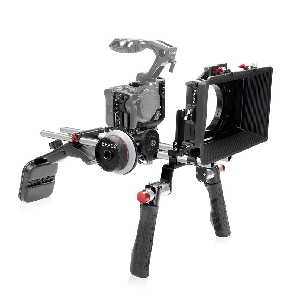 SHAPE V2 Shoulder Mount Mattebox Follow Focus For Sony FX3 & FX30 Shoulder Mount Rig SHAPE wlb