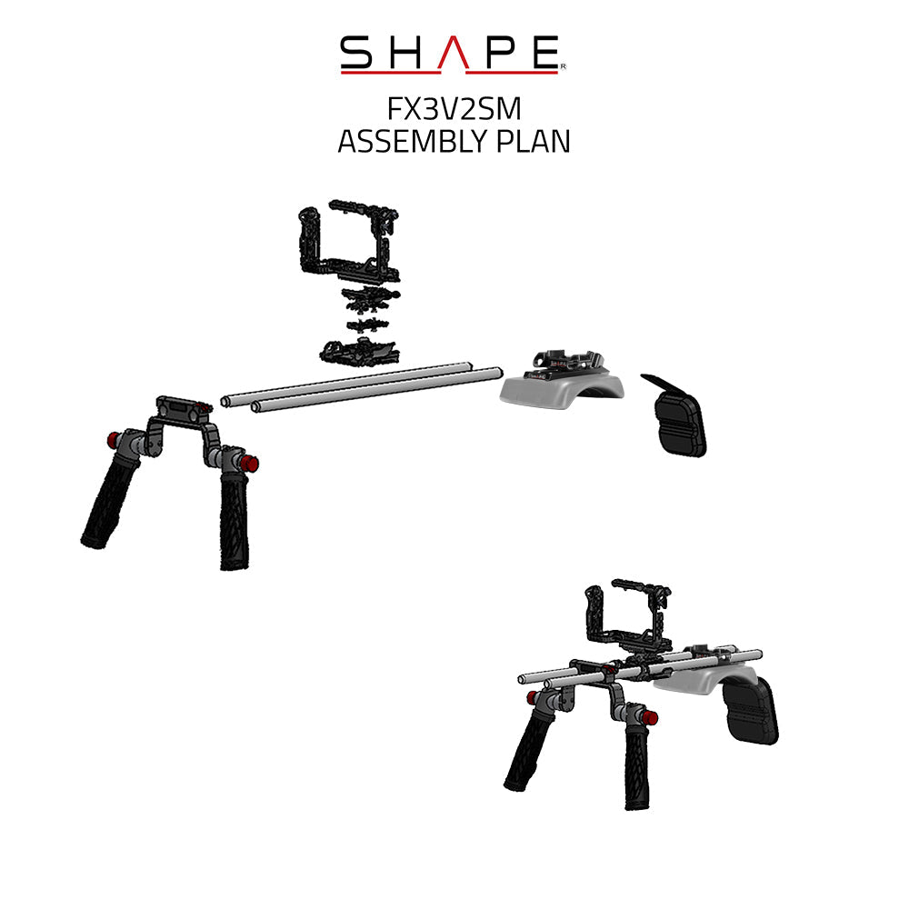 SHAPE V2 Shoulder Mount System For Sony FX3 & FX30 Shoulder Mount SHAPE wlb